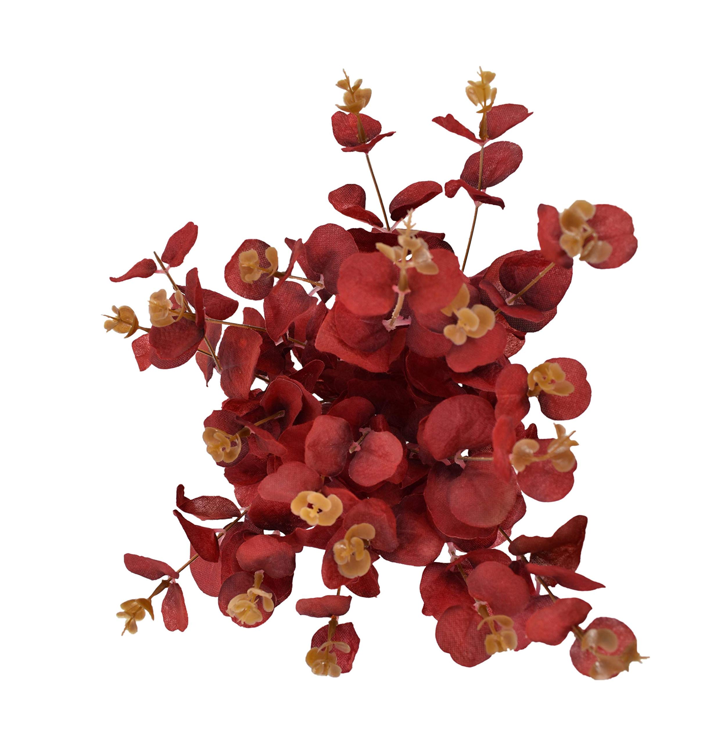 Yatai Eucalyptus Flowers Leaves/Shrubs Artificial Plants For Multiple Occasions, Red