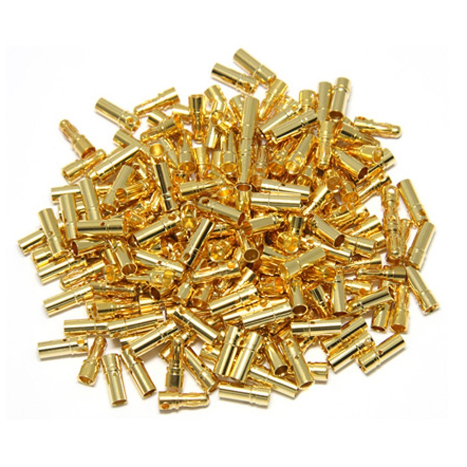 50 Pairs ShareGoo 3.5mm Male Female Gold Banana Plug Bullet Connector Plug for RC Battery ESC Motor with 1 Lipo Battery Strap