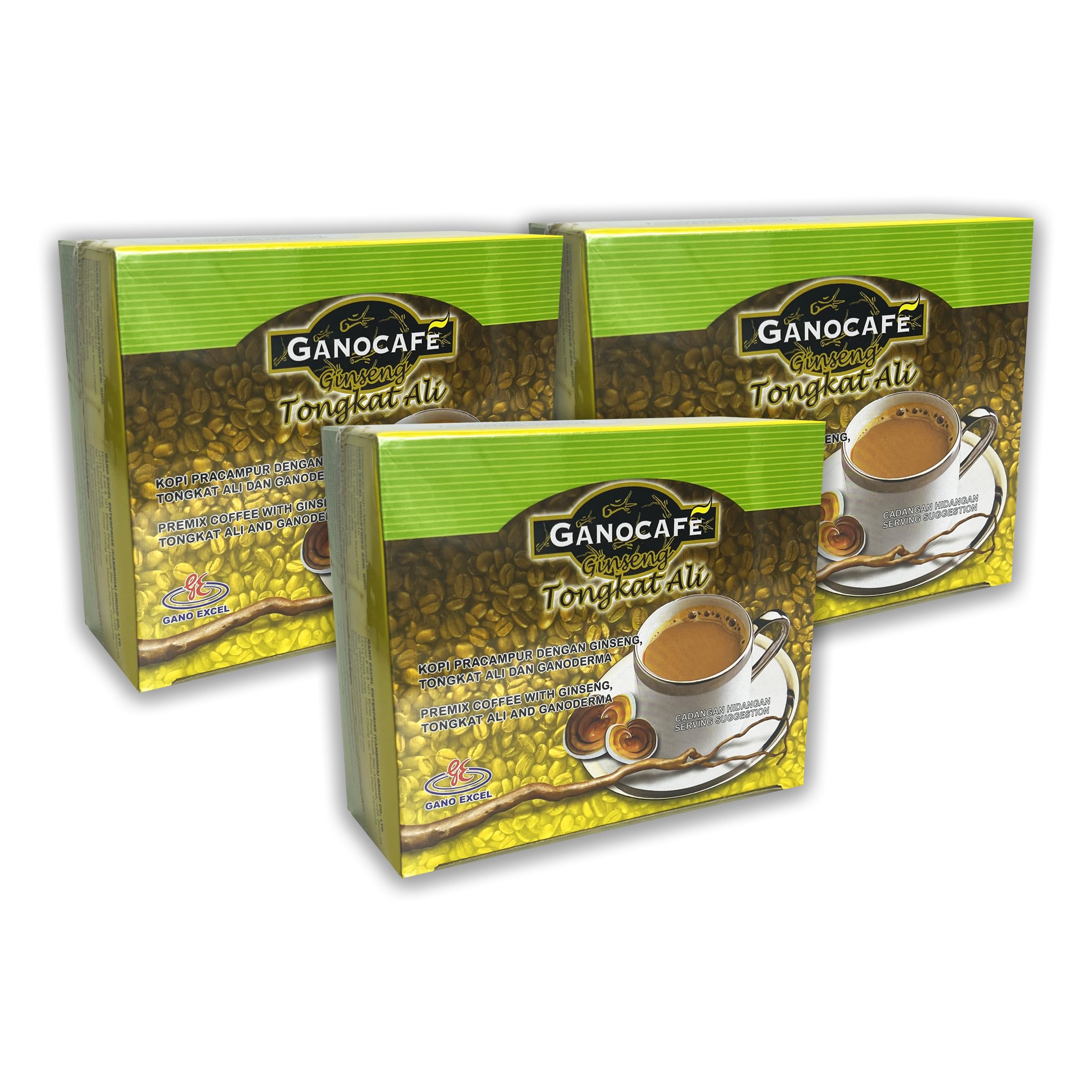 Generic HAGEN Gano Excel Gano Cafe Instant Premix Coffee 15 Sachets x 23g (3 Packs)