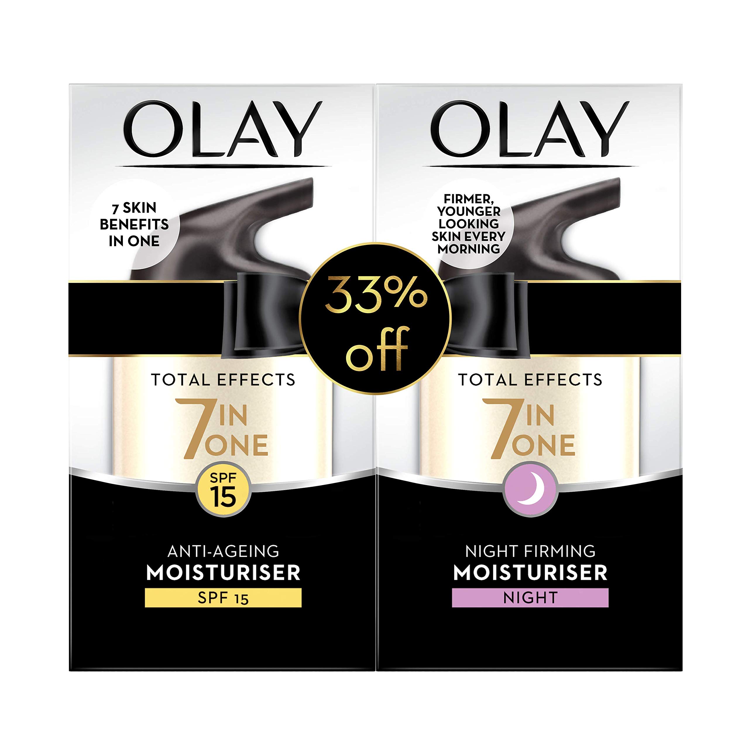 Olay Face Moisturizer Total Effects: Anti-Aging Day Cream, 50g + Firming Night Cream, 50g