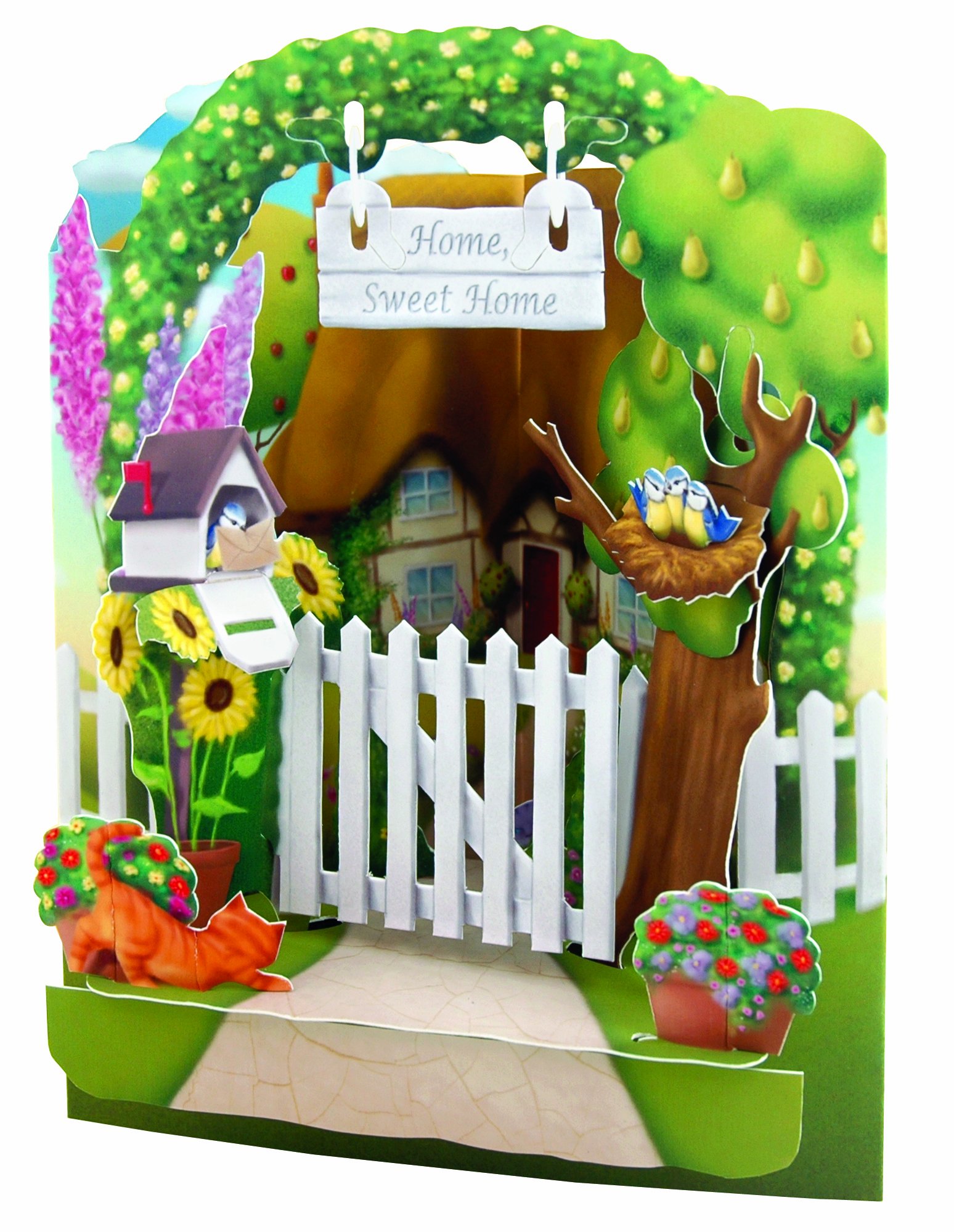 Interactive 3D Swing Greeting Card, Home Sweet Home