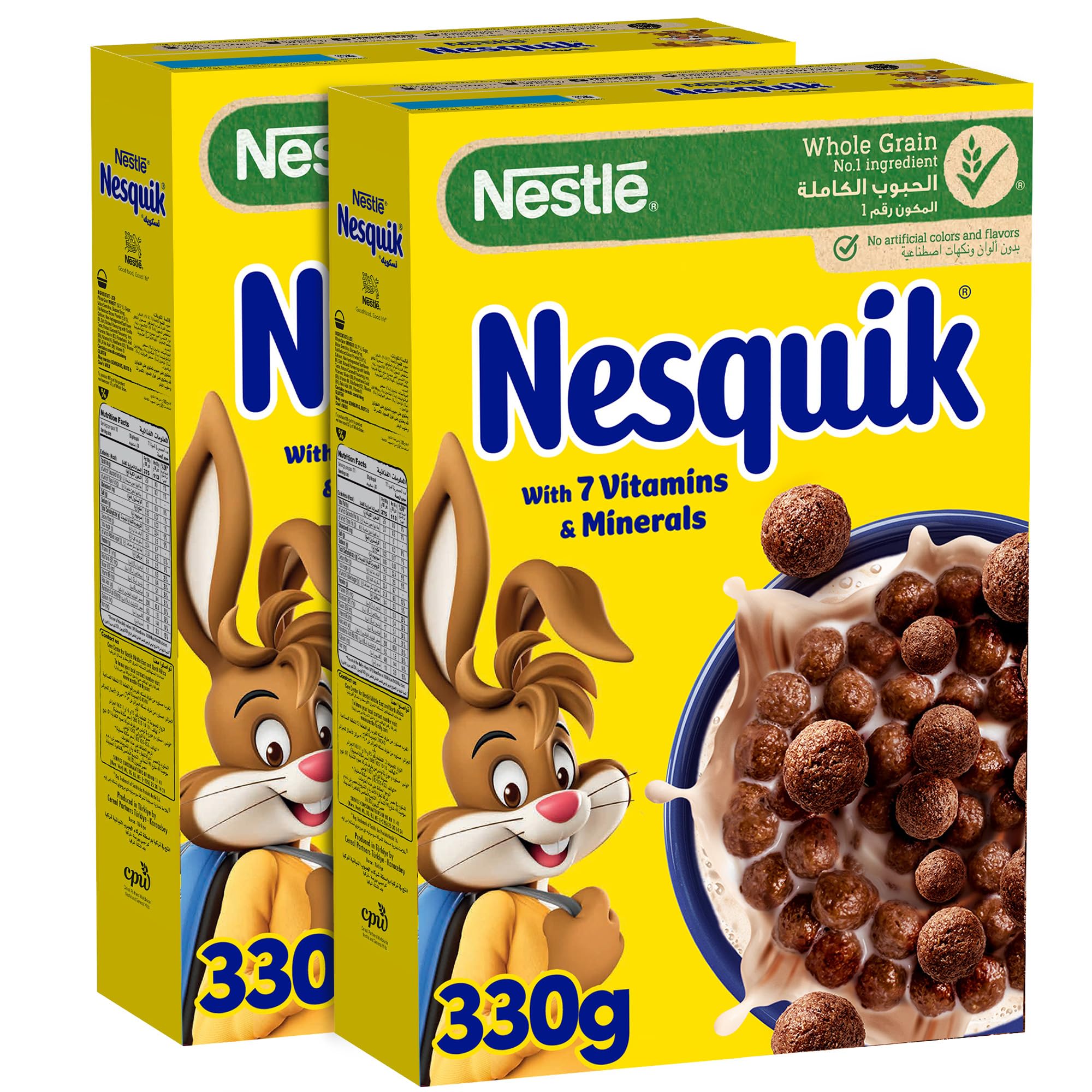 NesquikNestle Nesquik Chocolate Flavoured Cereals 330g (Pack of 2) Promo Pack