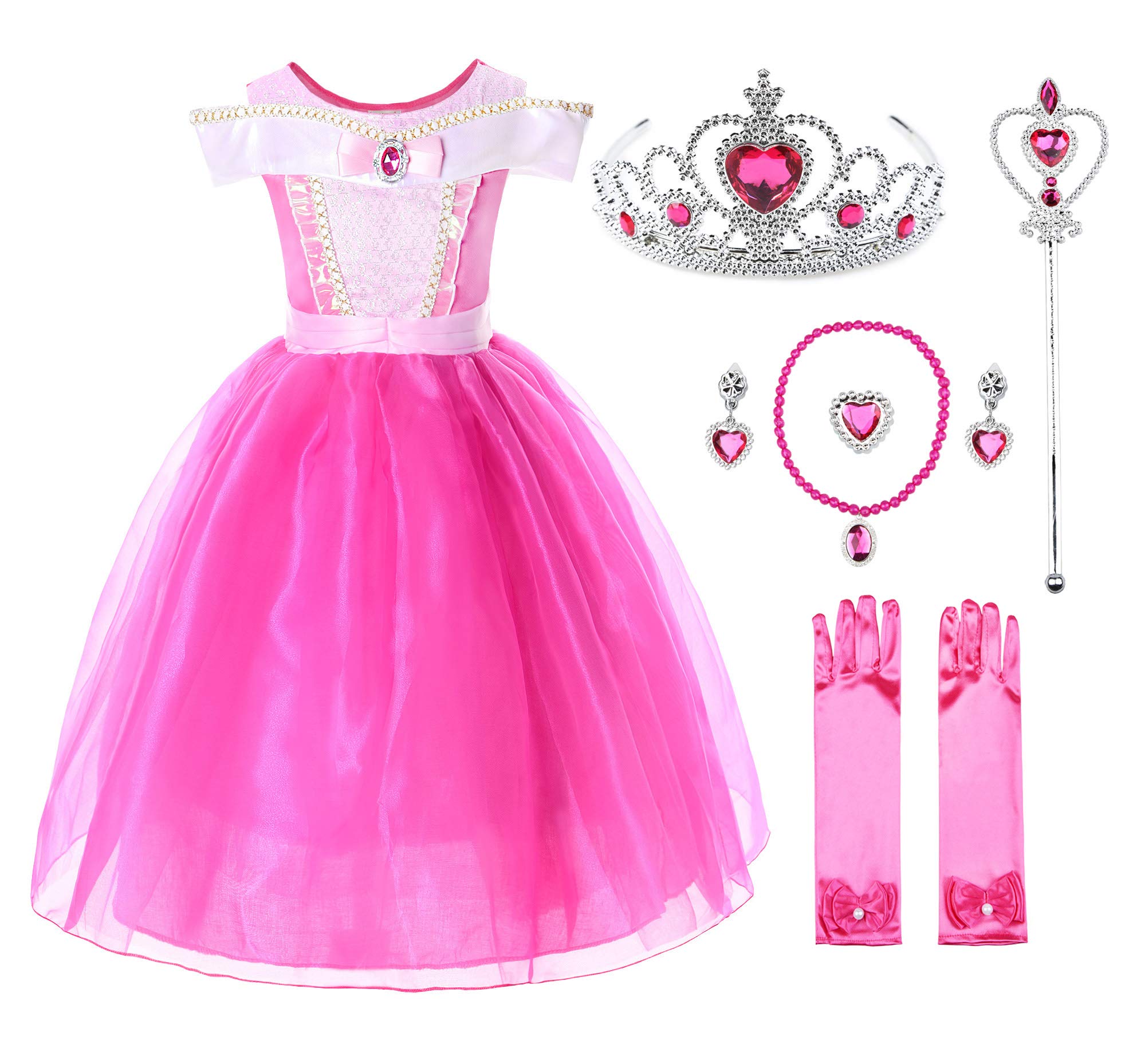 JerrisApparel Girls Princess Costume Dress Pageants Party Fancy Dress