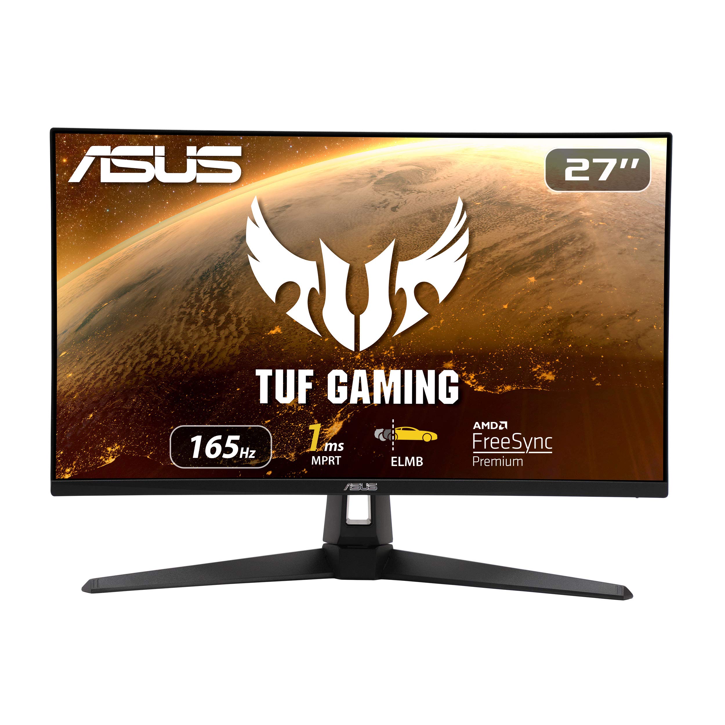 ASUSTUF Gaming VG279Q1A 27” Gaming Monitor, 1080P Full HD, 165Hz (Supports 144Hz), IPS, 1ms, Adaptive-sync/FreeSync Premium, Extreme Low Motion Blur, Eye Care, HDMI DisplayPort,BLACK