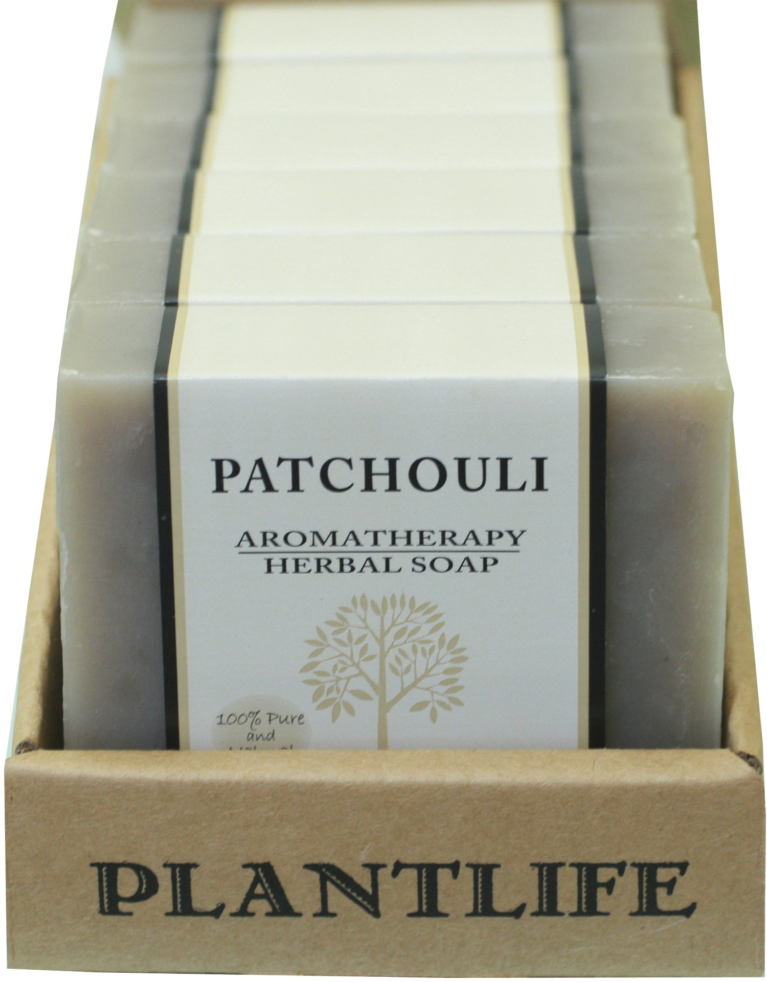 Plantlife Patchouli 6-pack Bar Soap - Moisturizing and Soothing Soap for Your Skin - Hand Crafted Using Plant-Based Ingredients - Made in California 4oz Bar