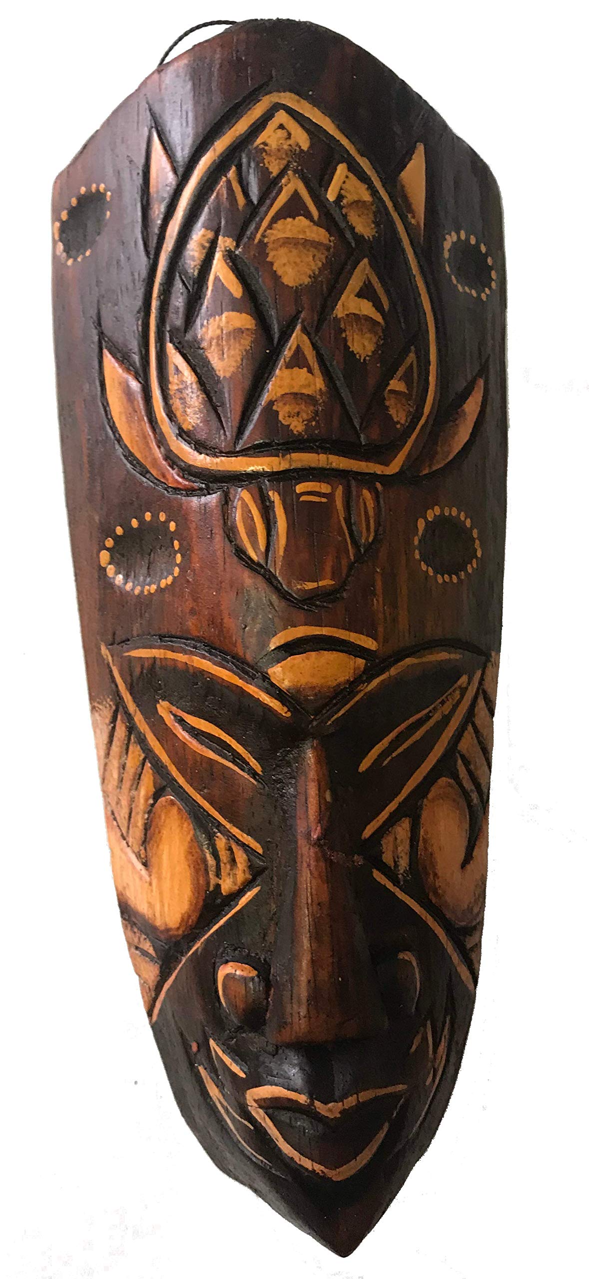 Mask painted, 8'' (20 cm), wooden mask from Bali, wall mask Motif: turtle