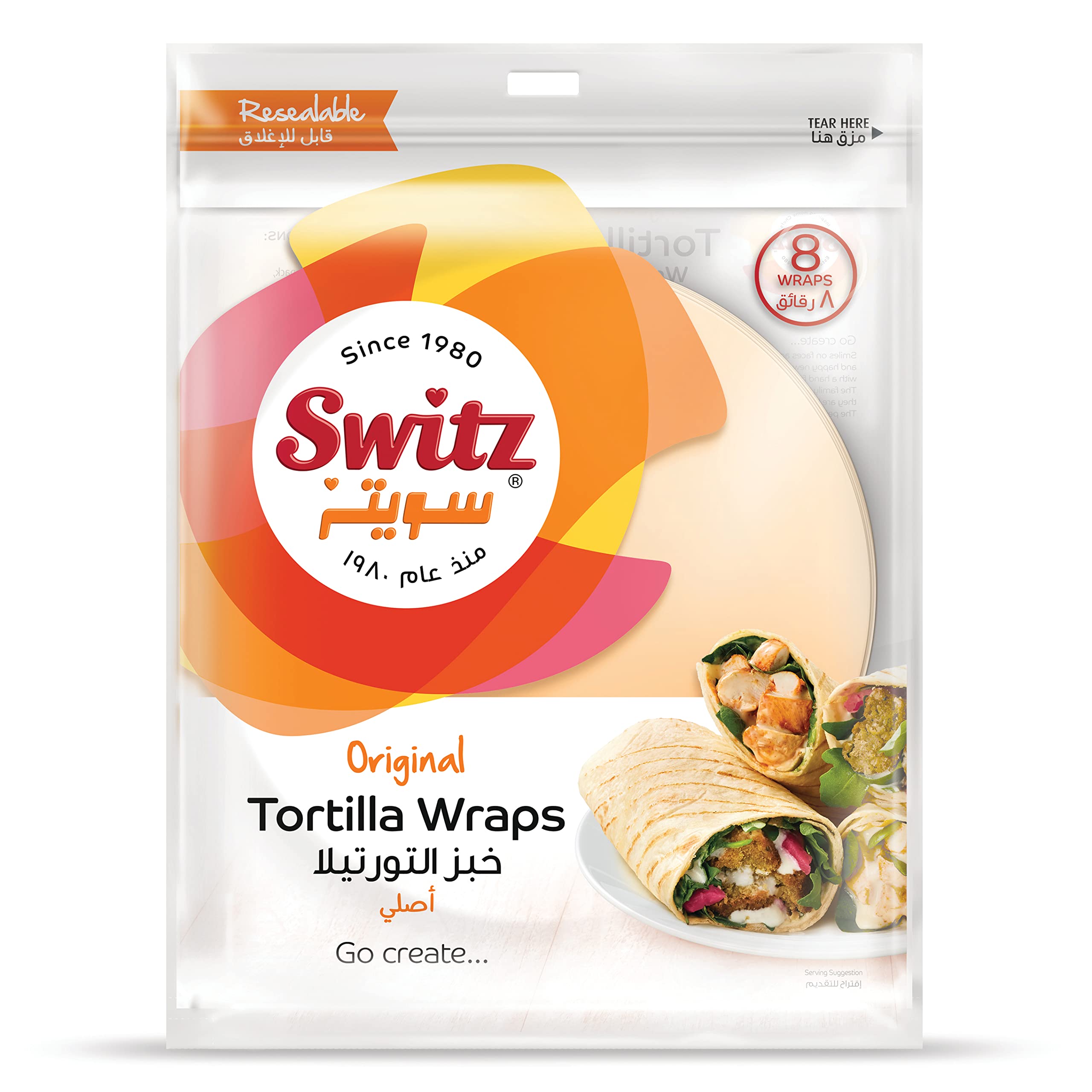 SwitzOriginal Tortilla Wraps, 8 pcs, 360 g