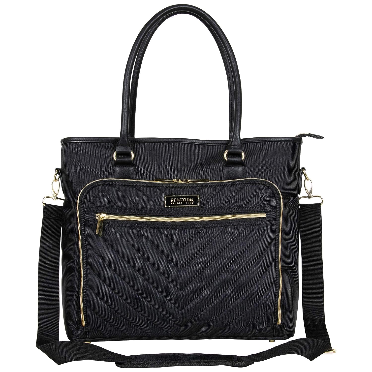 Kenneth Cole REACTION Chelsea Quilted Chevron 15" Laptop & Tablet Business Tote with Removable Shoulder Strap