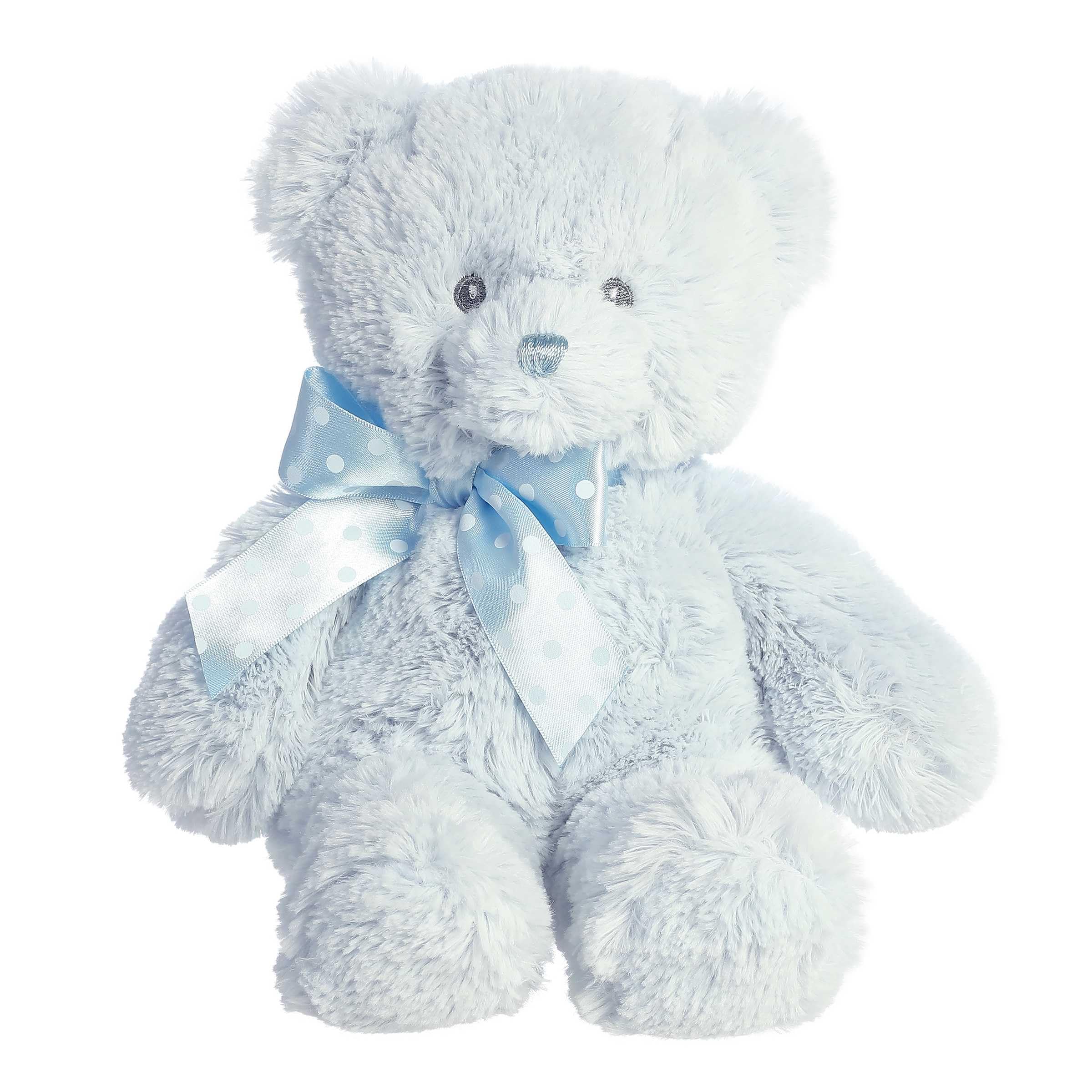 Aurora® Adorable Yummy Bear™ Baby Stuffed Animal - Soft & Cuddly Toy - Comforting Companion - Blue 12 Inches