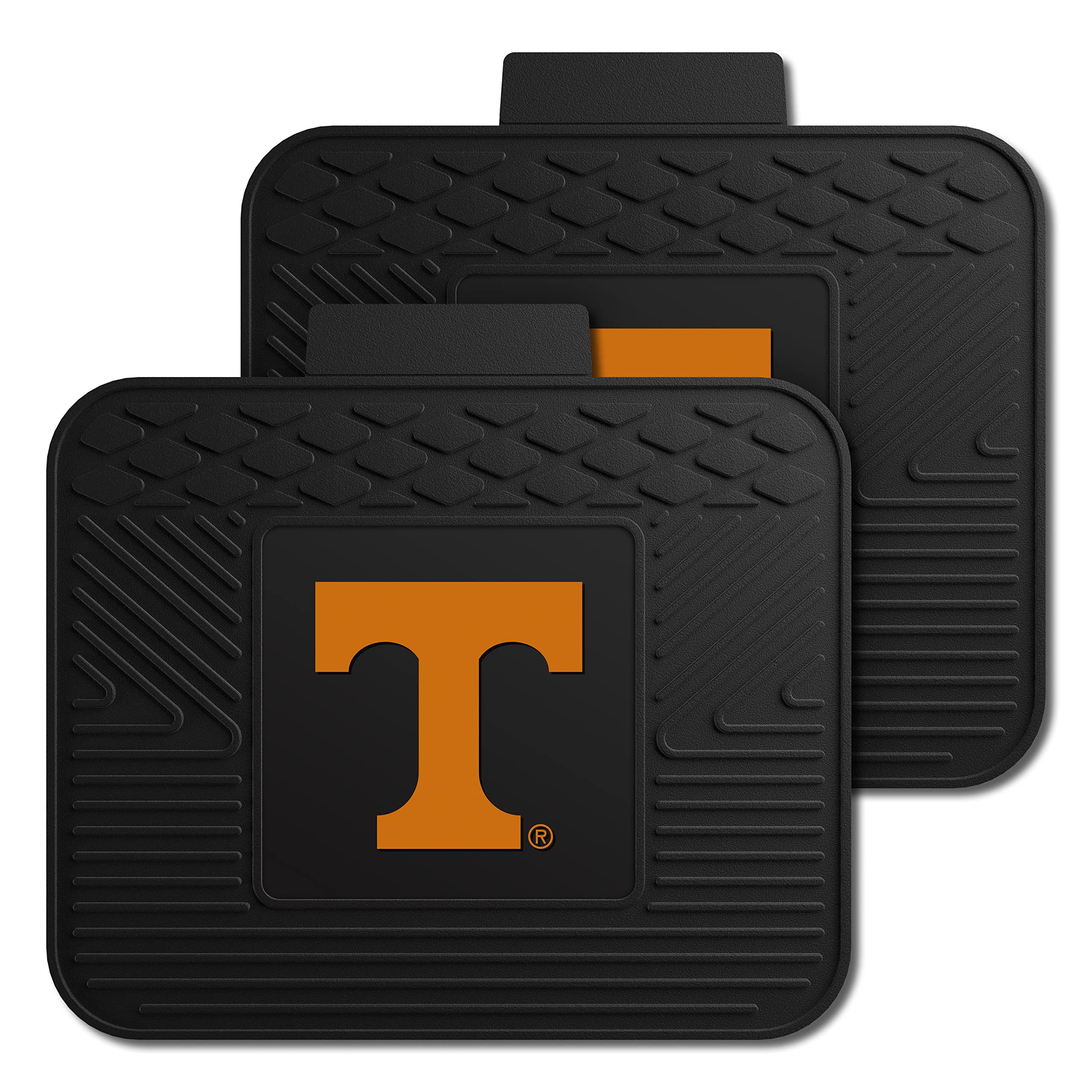 FANMATS 12298 NCAA Tennessee Volunteers Back Row Utility Car Mats - 2 Piece Set, 14in. x 17in., All Weather Protection, Universal Fit, Deep Resevoir Design, Molded Team Logo