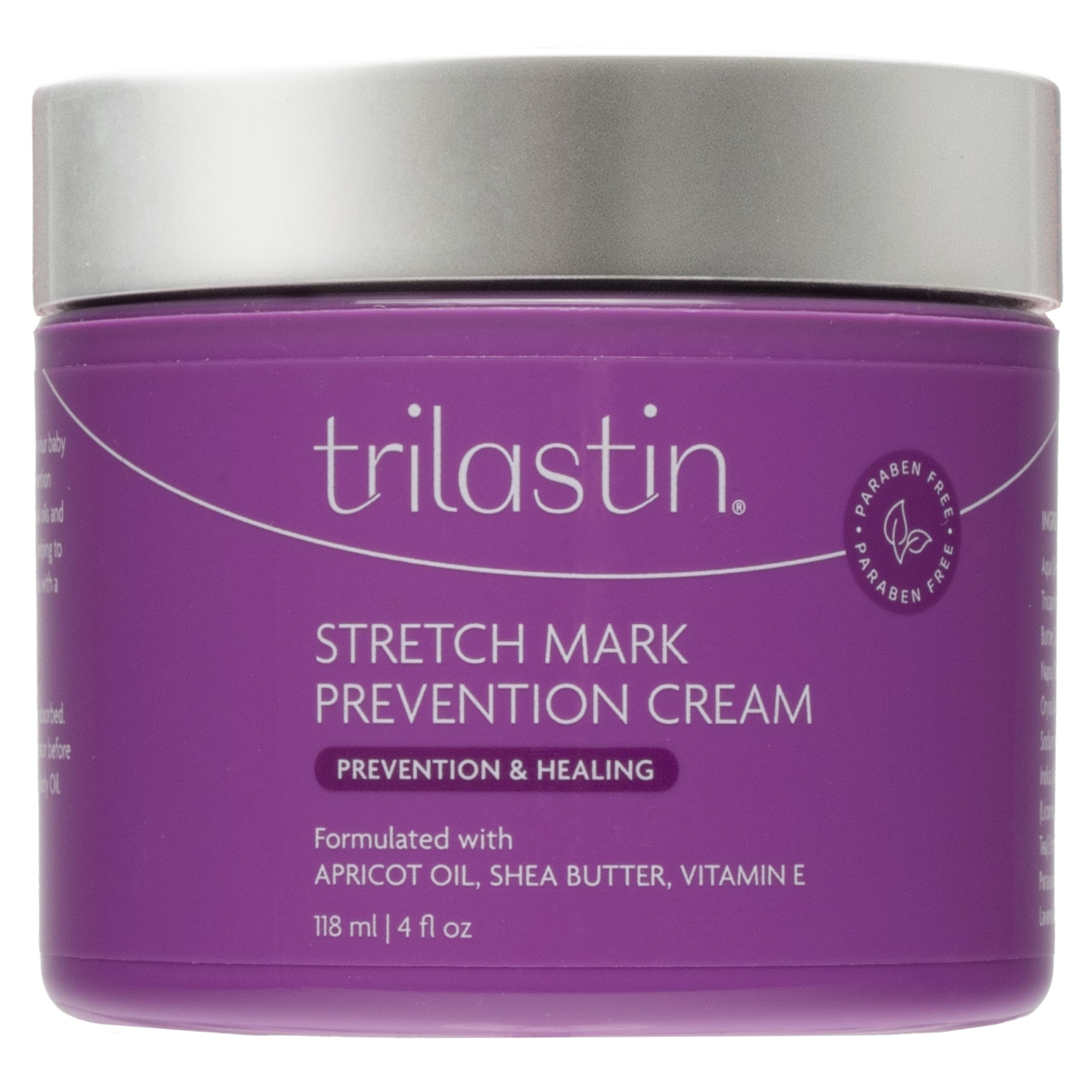 TriLASTIN Maternity Stretch Mark Prevention Cream - Paraben-Free, Hypoallergic, and Safe for Pregnancy - Stretch Mark Cream for Pregnant Women - 4 Oz - Belly Cream for Pregnant Women