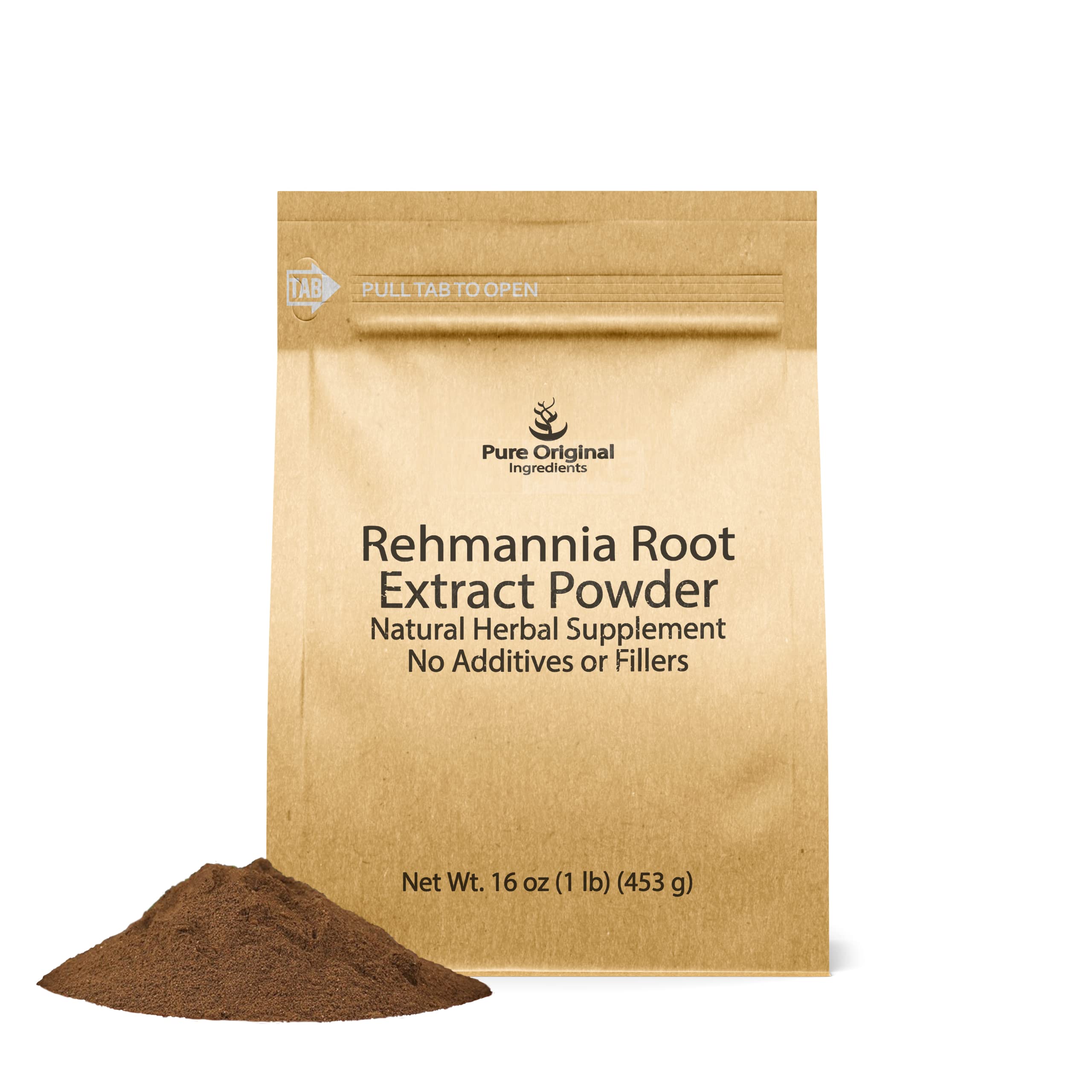 PURE ORIGINAL INGREDIENTS Rehmannia Root Extract Powder (1 lb) Non-GMO, Chinese Foxglove, Traditional Herbal Supplement