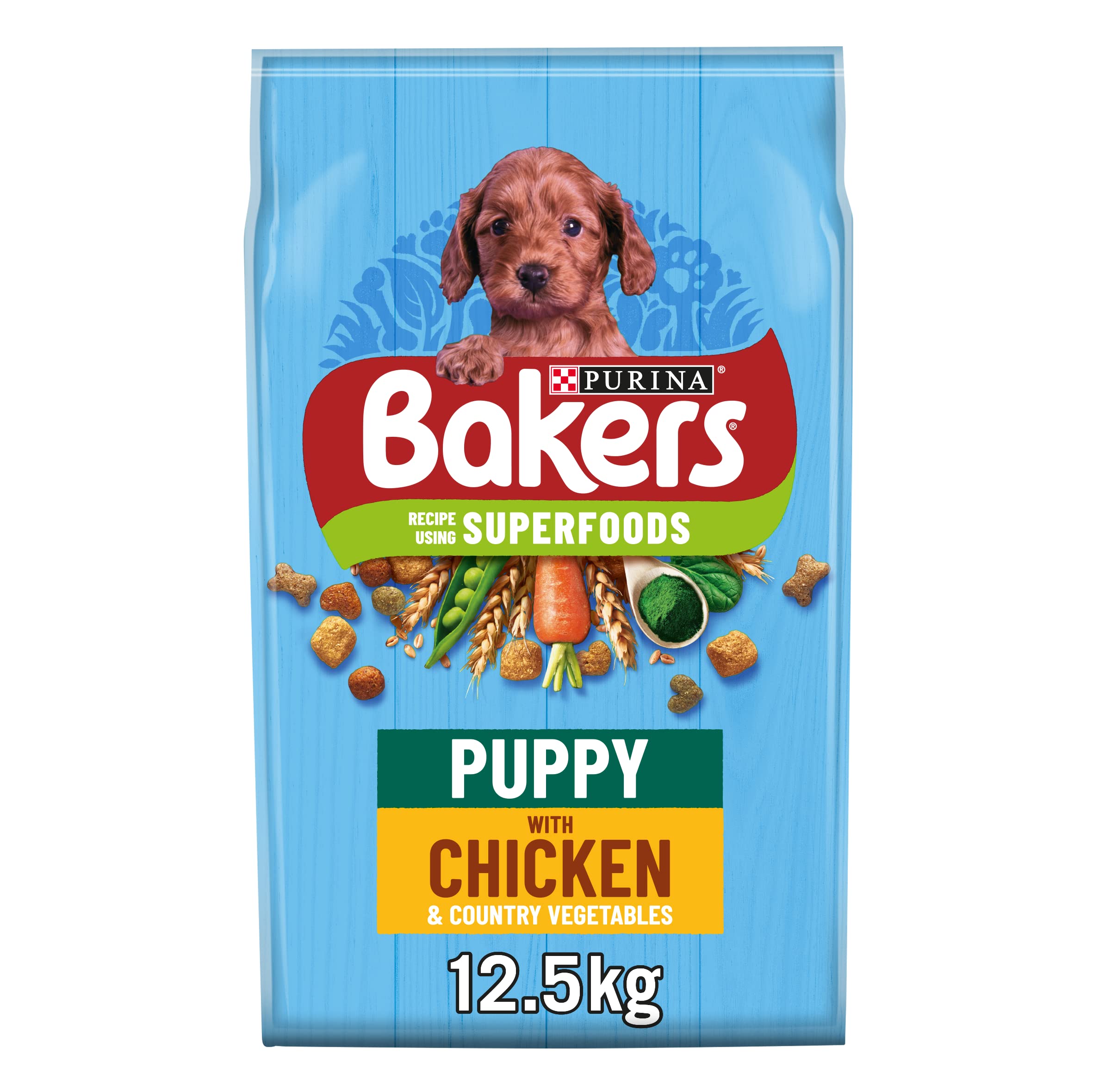 Bakers Puppy Dry Dog Food Chicken & Veg 12.5kg