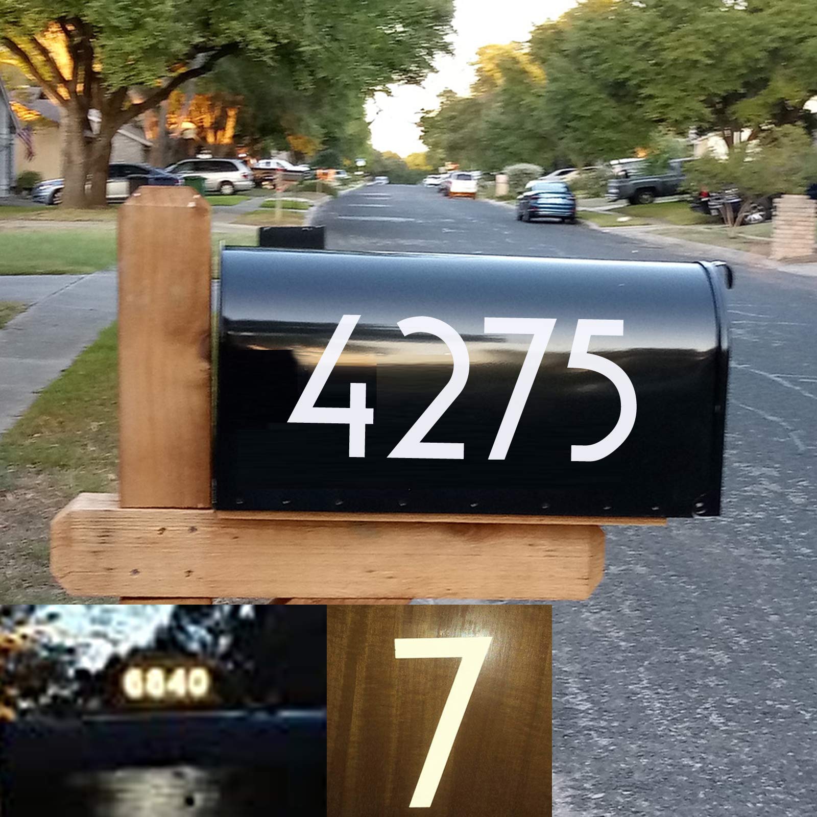 DiggooReflective Mailbox Numbers Sticker Decal Die Cut Uzbek Style Vinyl Number 4" Self Adhesive 3 Sets for Mailbox, Signs, Window, Door, Cars, Trucks, Home, Business, Address Number