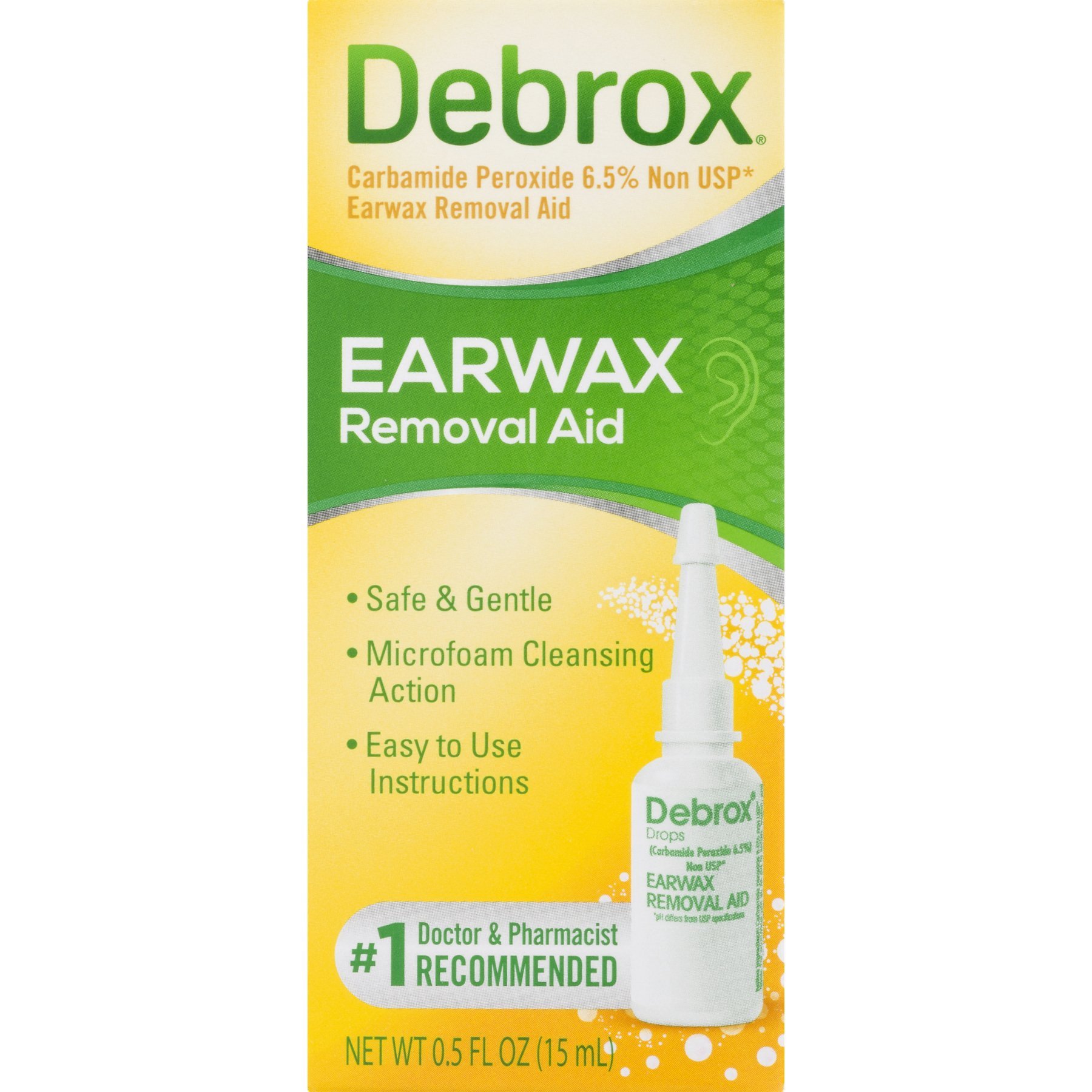 Debrox Earwax Removal Aid, 0.5 oz Earwax Removal Drops | Pack of 3