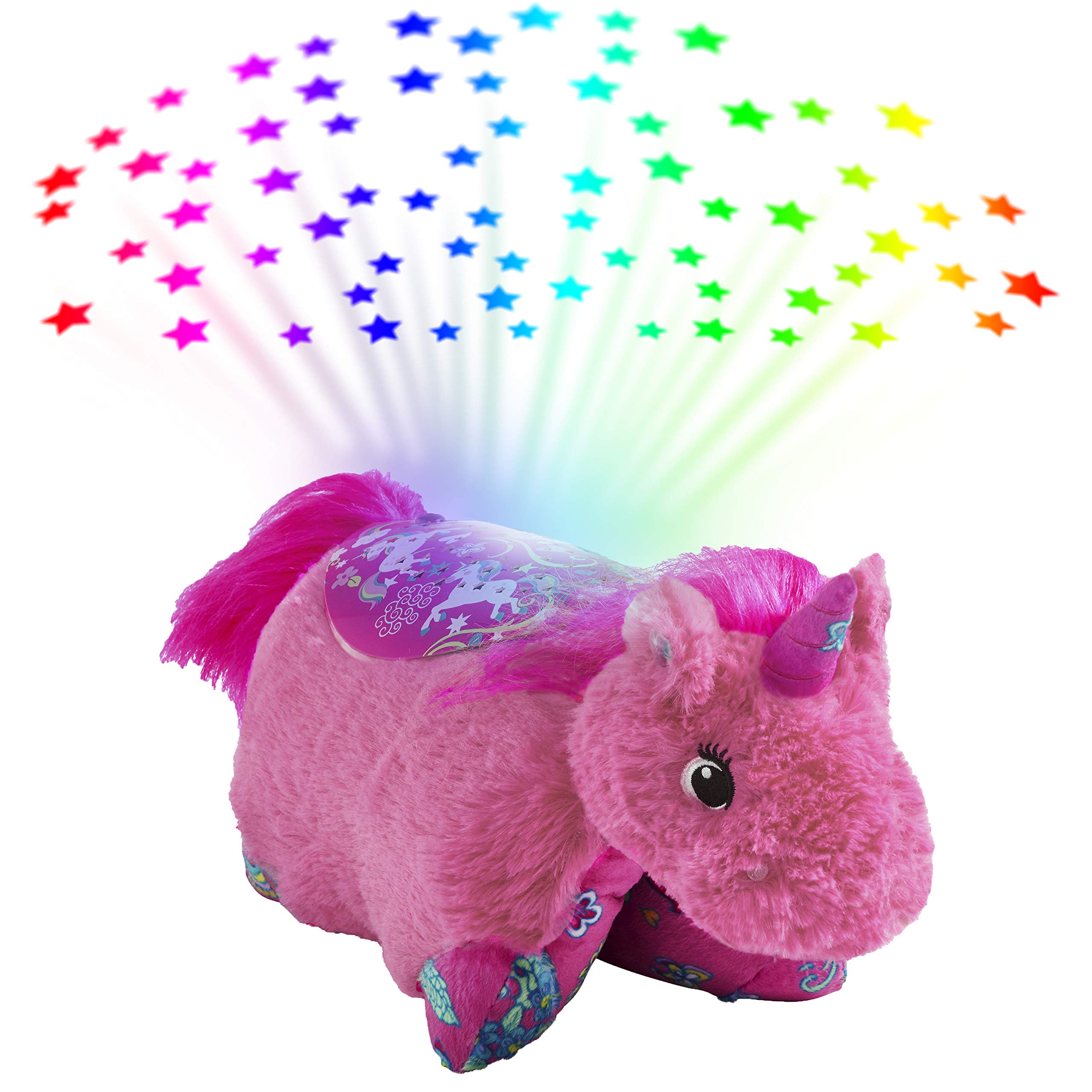 Pillow Pets Colorful Pink Unicorn Sleeptime Lite 11" Stuffed Animal Plush Nightlight