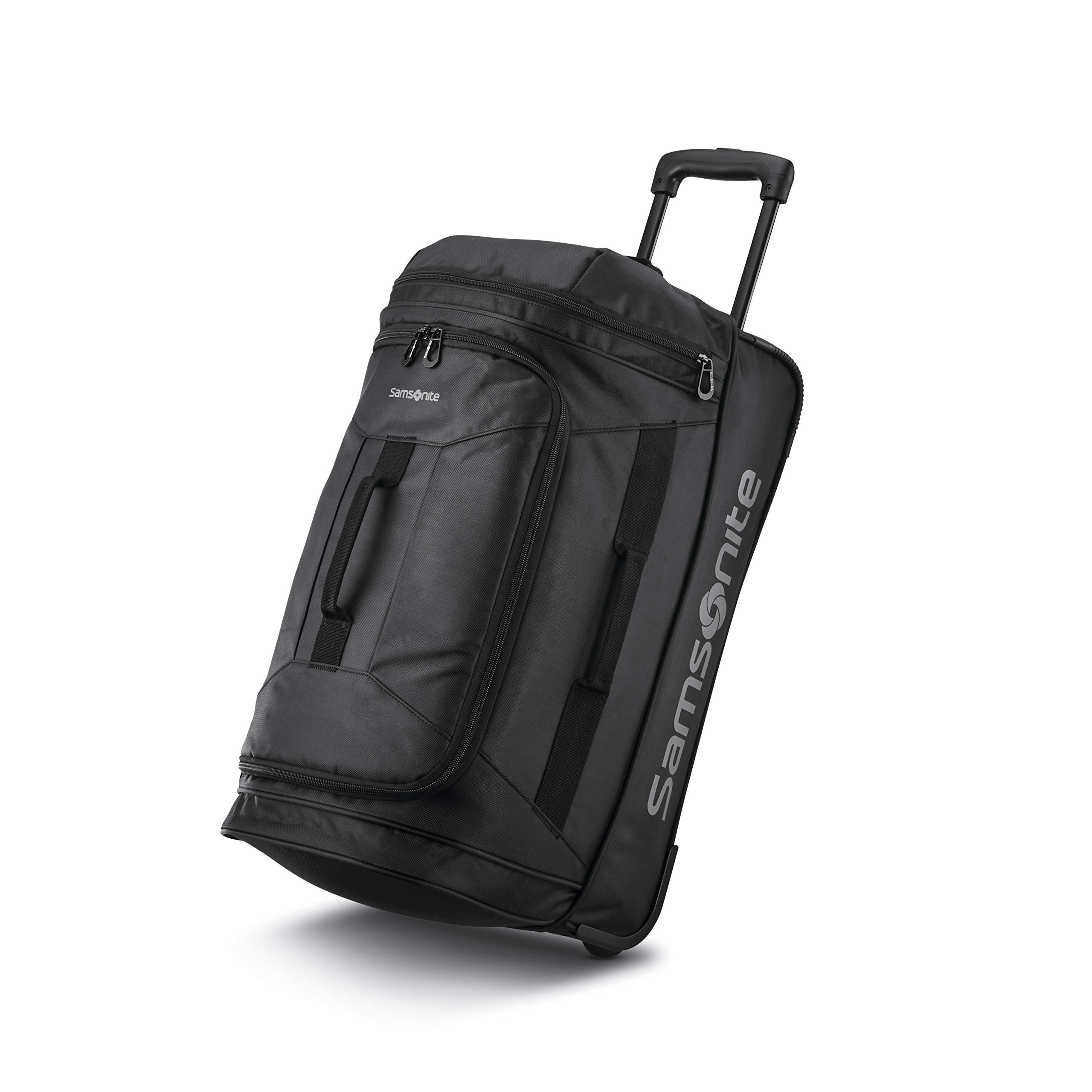 Samsonite Andante 2 Wheeled Rolling Duffel Bag, All Black, 22-Inch