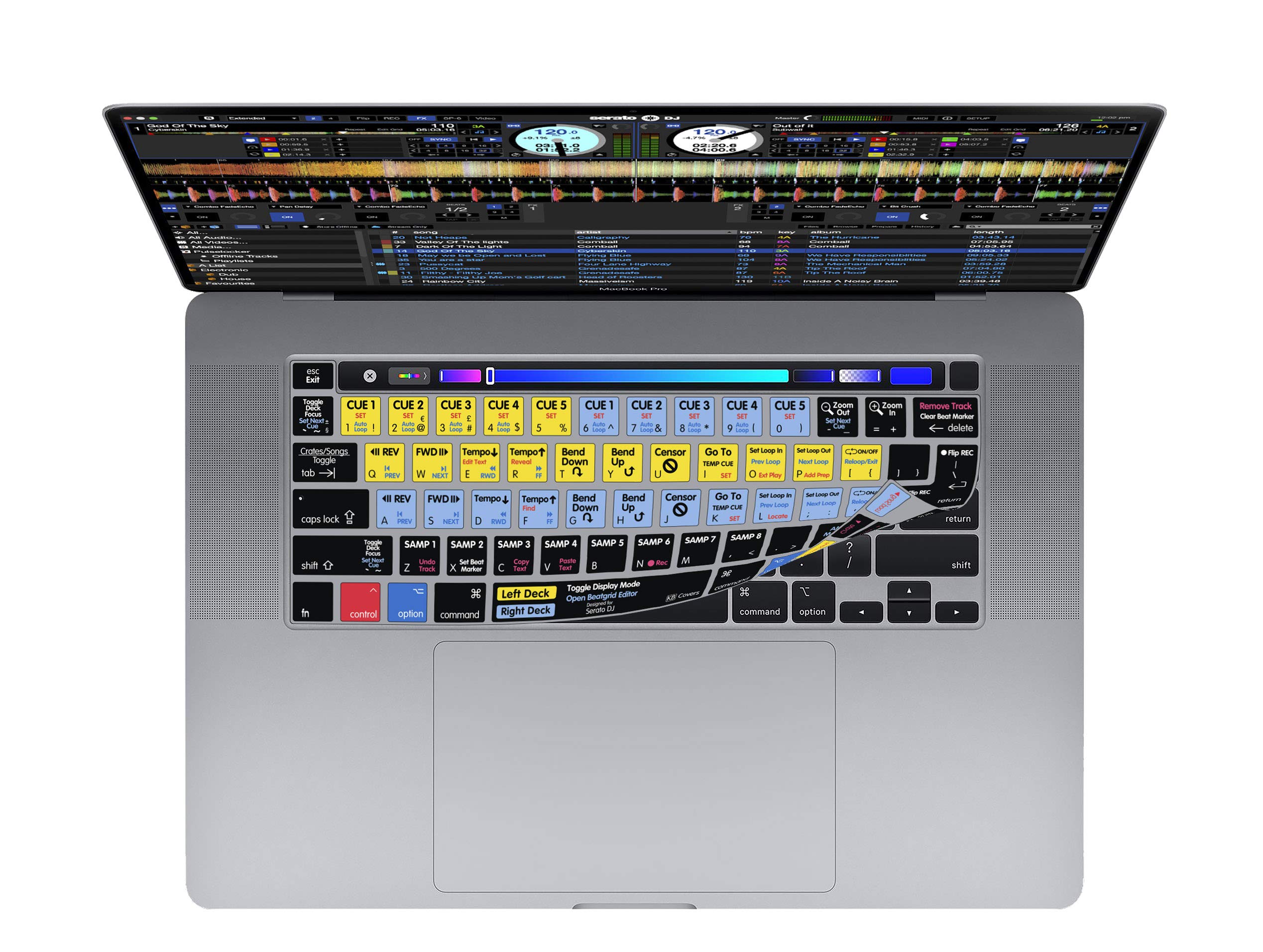 KB Covers Serato DJ & Scratch Live Keyboard Cover Compatible with 13” & 16” MacBook Pro Magic Keyboard | Thin Dust Water Dirt Resistant Silicone Skins