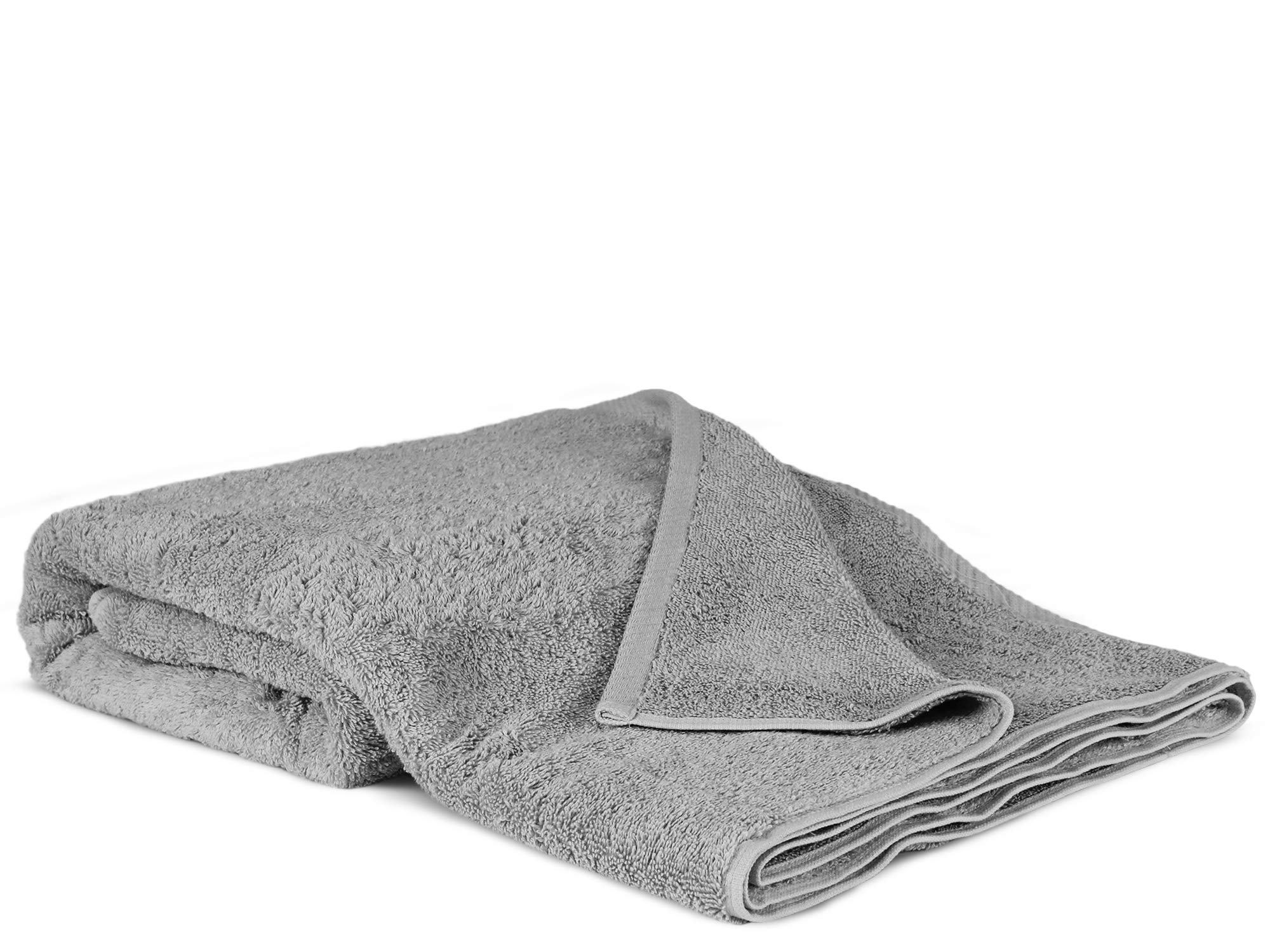 Chakir Turkish Linens100% Cotton Premium Turkish Towels for Bathroom | 40'' x 80'' (1-Piece Oversized Bath Sheet, Gray)