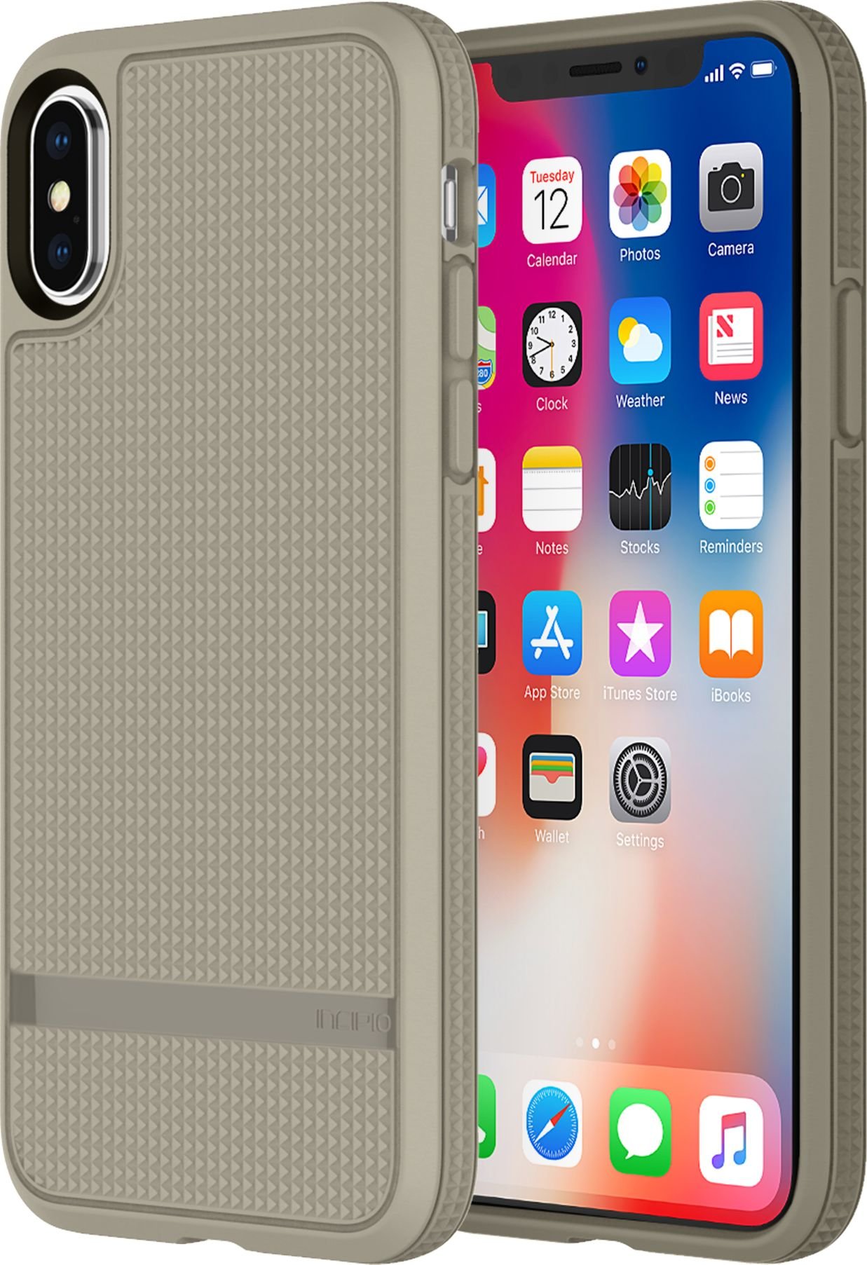 Incipio NGP Advanced iPhone X Case with Textured Back and Honeycombed Interior for iPhone X - IPH-1641-SND