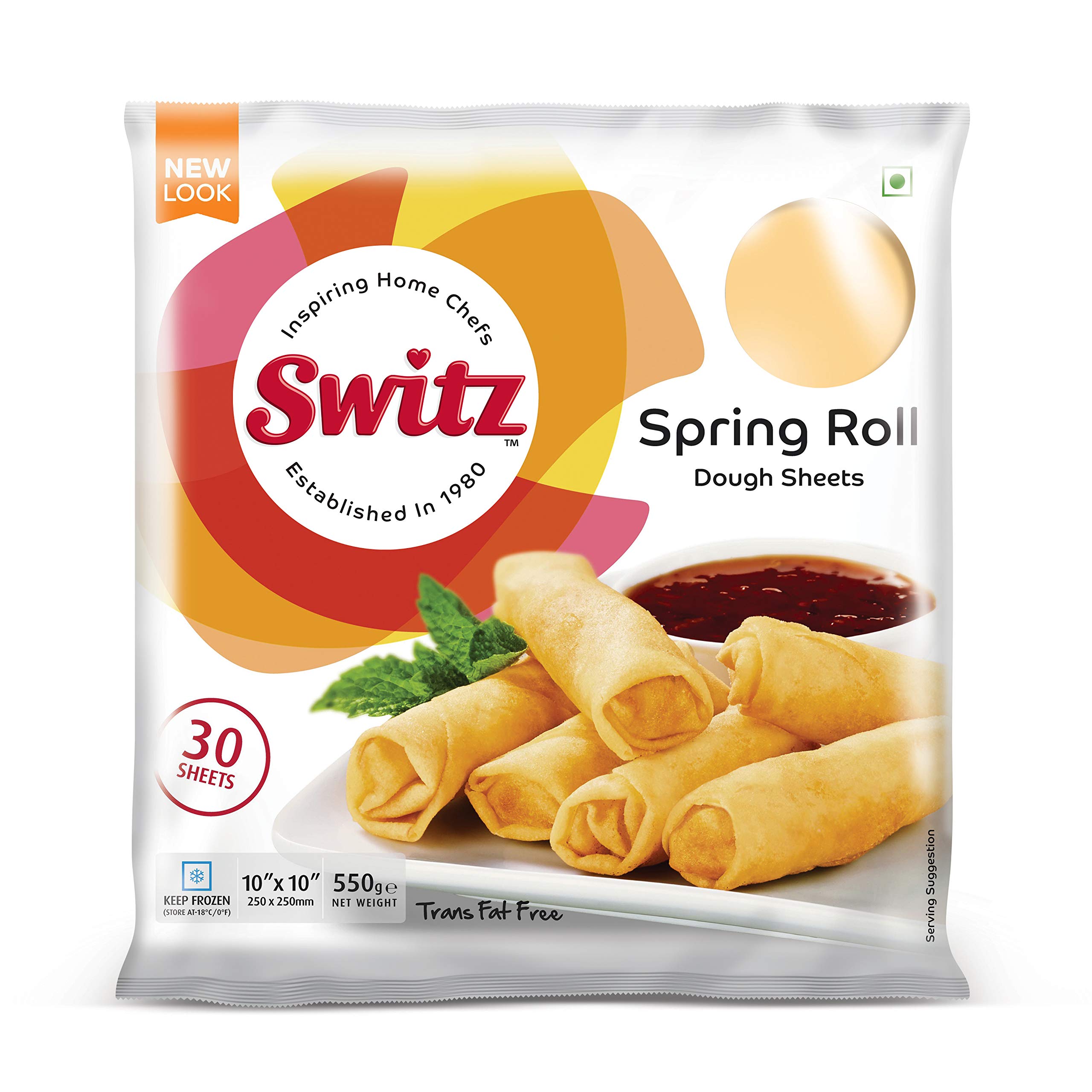 Switz Spring Roll Sheets, 10" x 10" 30 Sheets