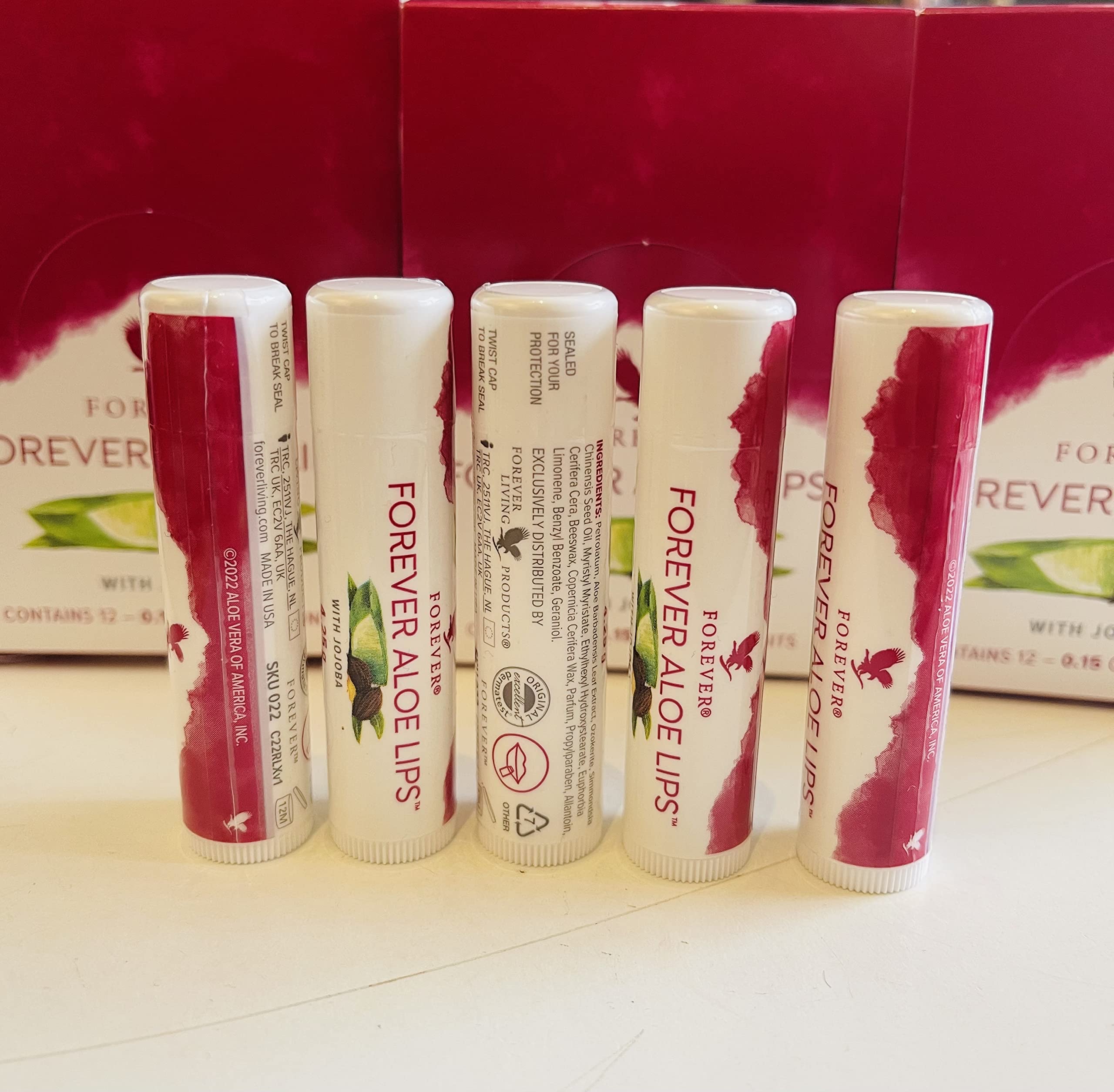 Forever Living Aloe Lips With Jojoba - Lip Balm x5