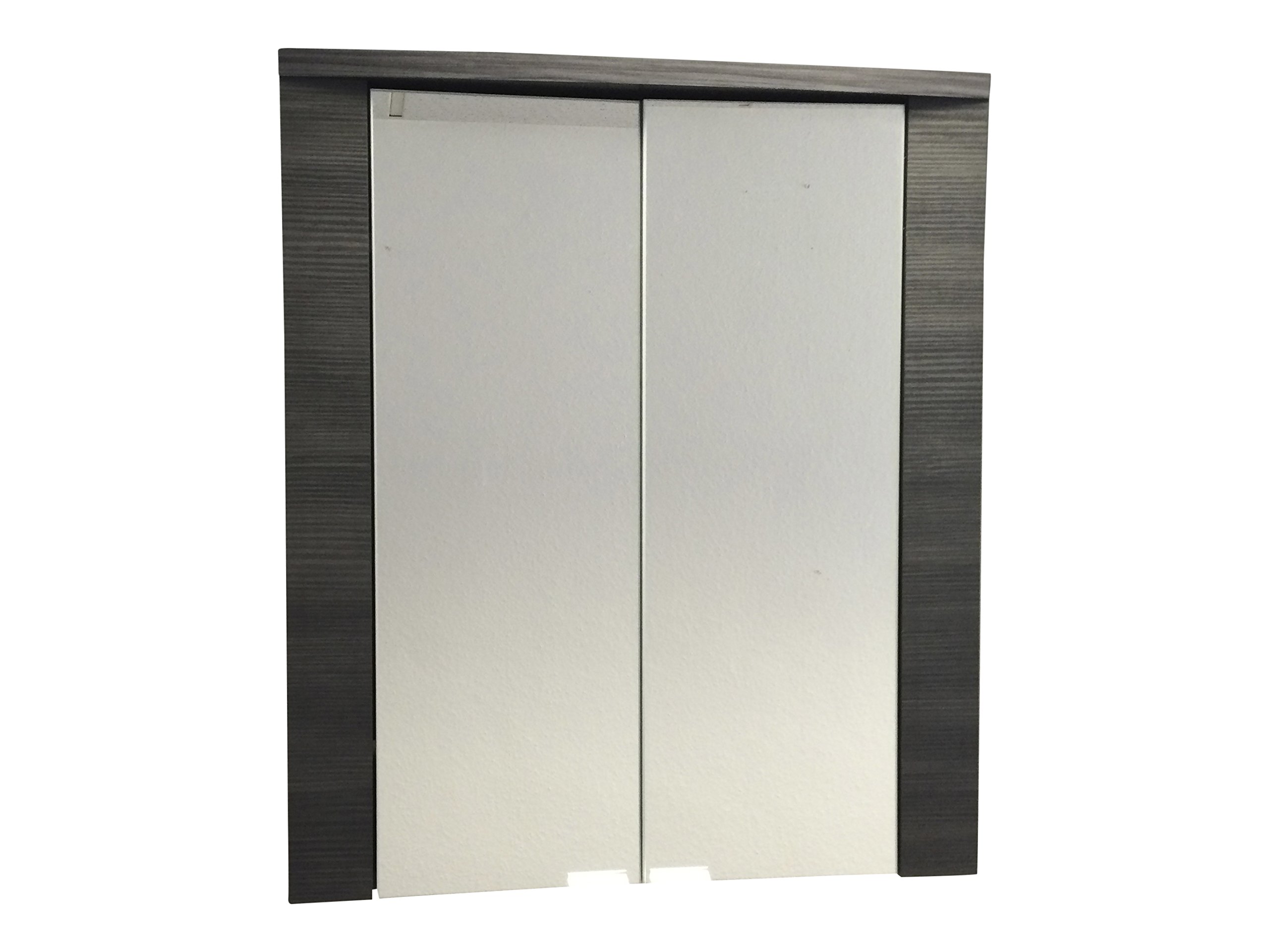 Furnline Bathroom Mirror Cabinet With Plenty Of Storage Space, Xpress, Ash Gray White, 60 x 70 x 20 cm