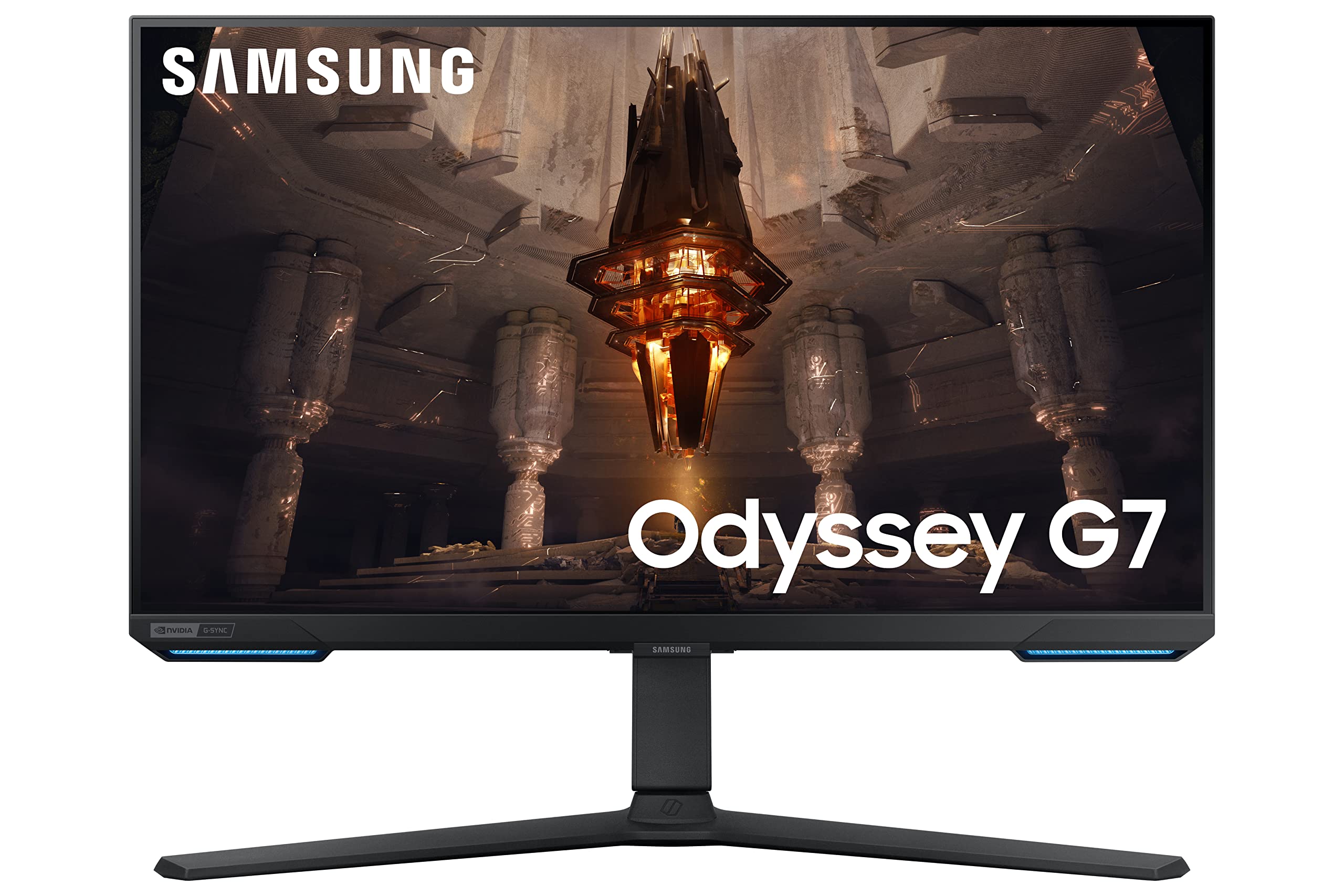 Samsung Odyssey G7 LS28BG700EPXXU 28" 4K UHD Smart Gaming monitor with Speakers - HDMI 2.1, 144 Hz, 1ms, Full Smart Platform, 3840x2160, HDR400, USB Hub, Displayport, Freesync Premium Pro