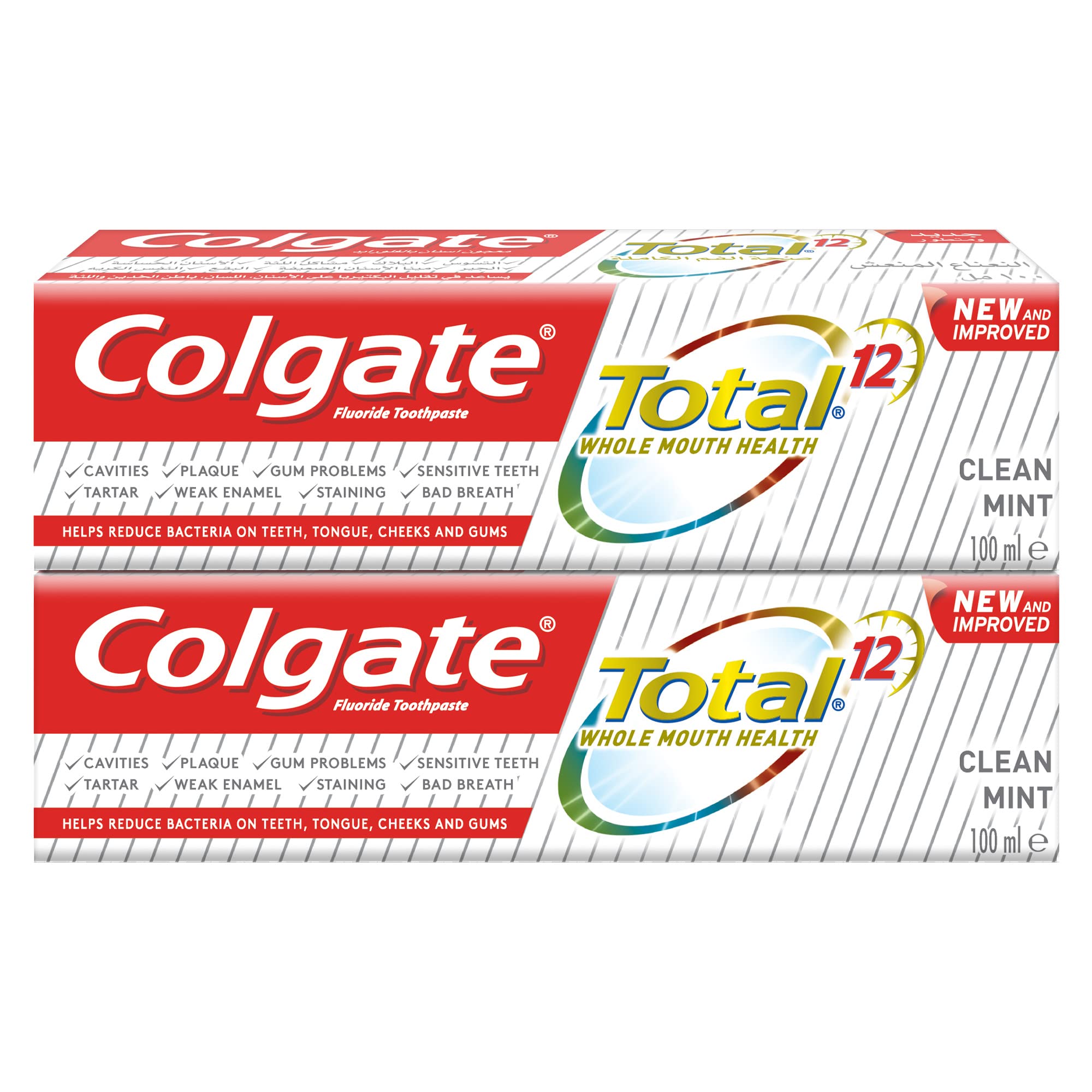 Colgate Total Clean Mint Toothpaste 100ml 2 pieces