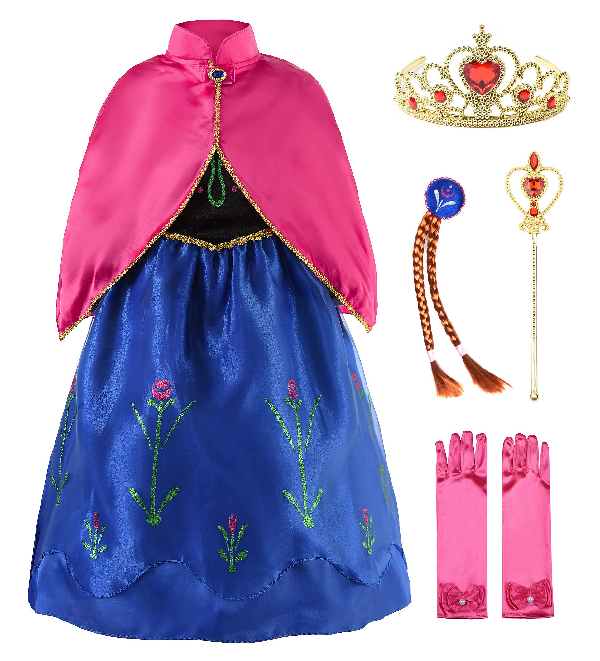 JerrisApparel Princess Snow Party Dress Queen Costume Cosplay Dress Up