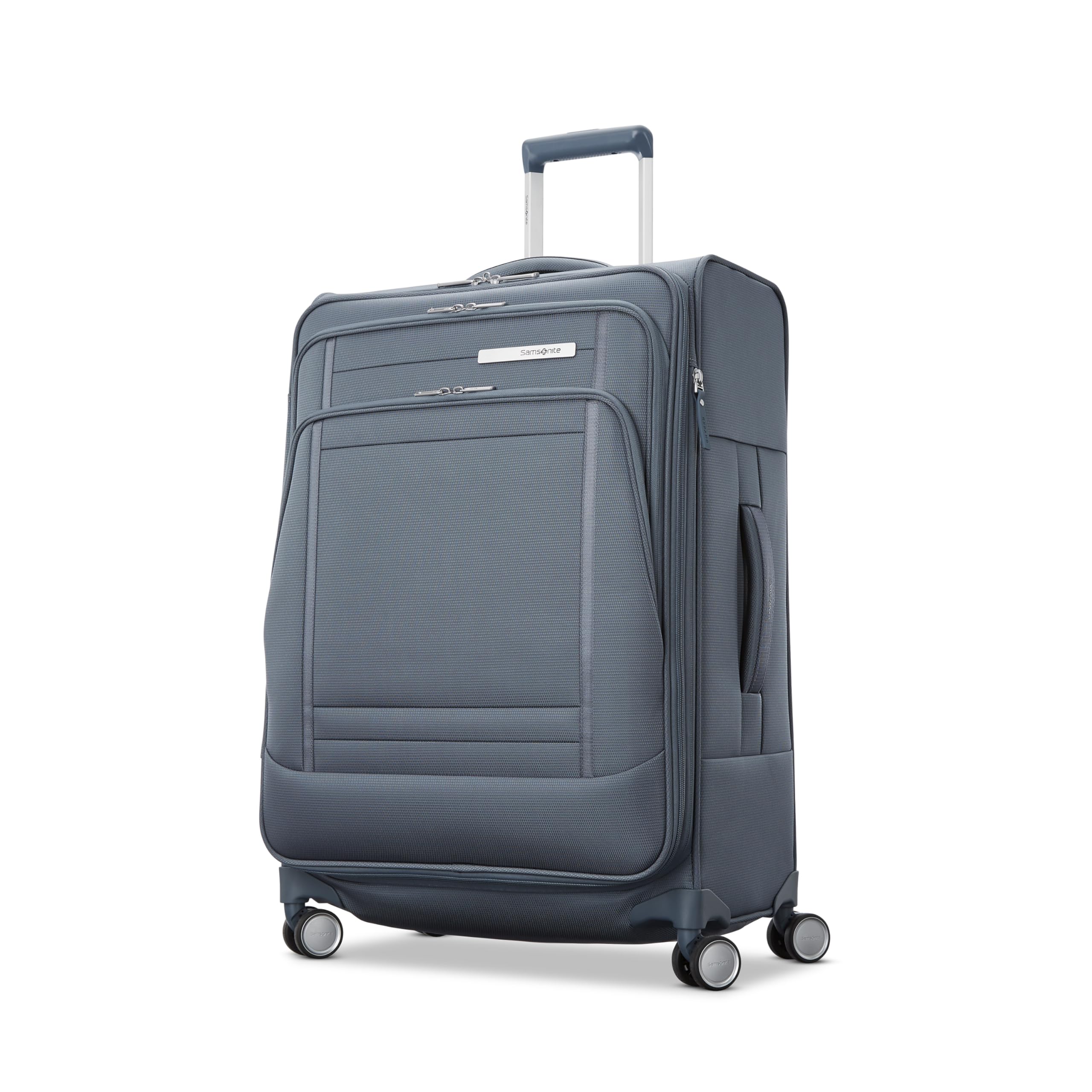 Samsonite Uplift Softside Luggage with Spinner Wheels, Elemental Blue, Checked-Medium 25-Inch