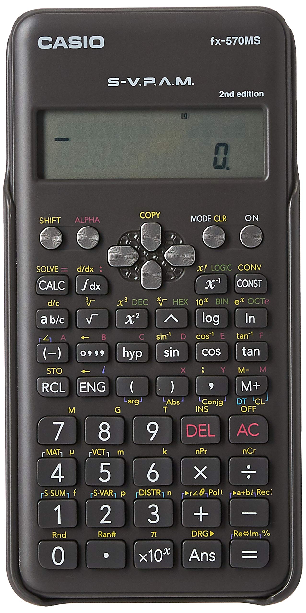 Casio Fx-570Ms 2Nd Edition Scientific Calculator With 2-Line Display, Fx 570 Ms