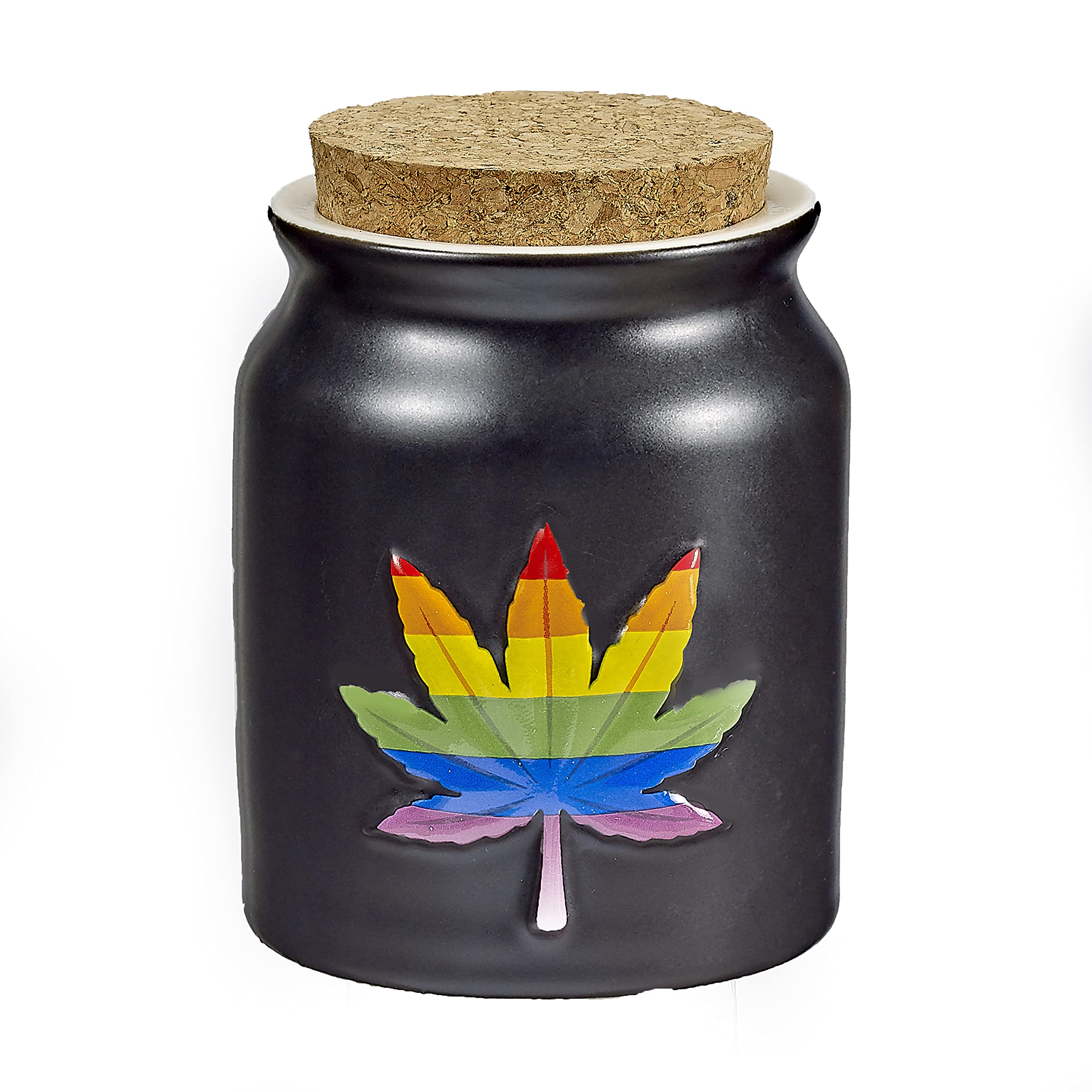 FASHIONCRAFT Rainbow Leaf Stash Jar