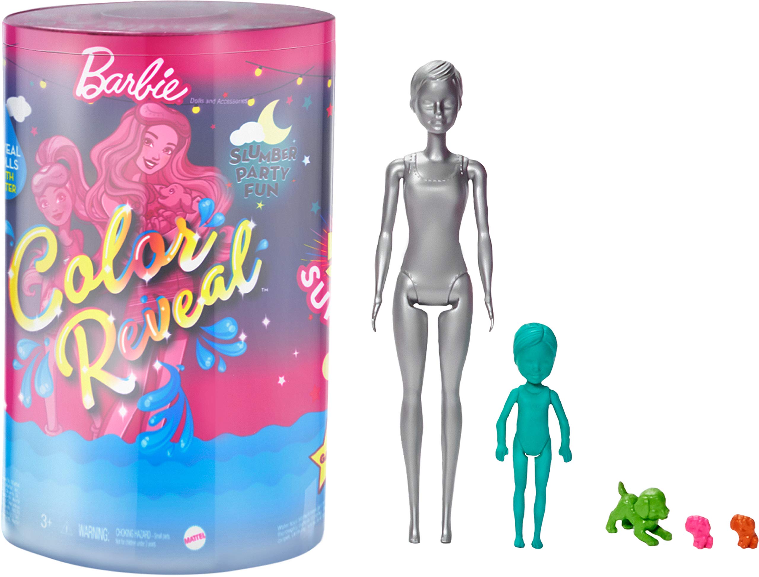 Barbie Color Reveal Slumber Party Fun Dolls and Accessories