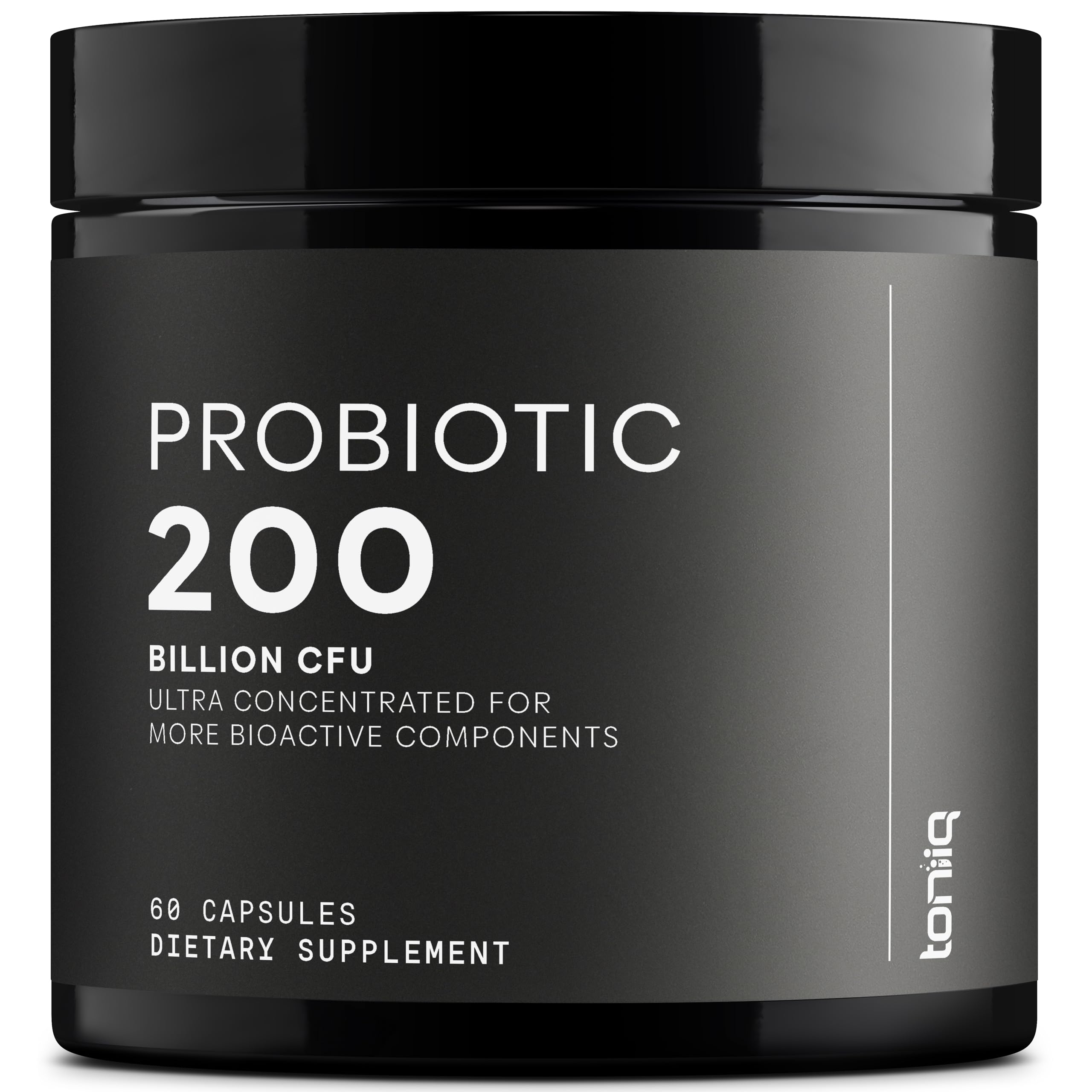 Toniiq 200 Billion CFU Probiotic Supplement 30 Verified Third-Party Tested Strains Formula with Prebiotic Blend - Extended Release Capsules