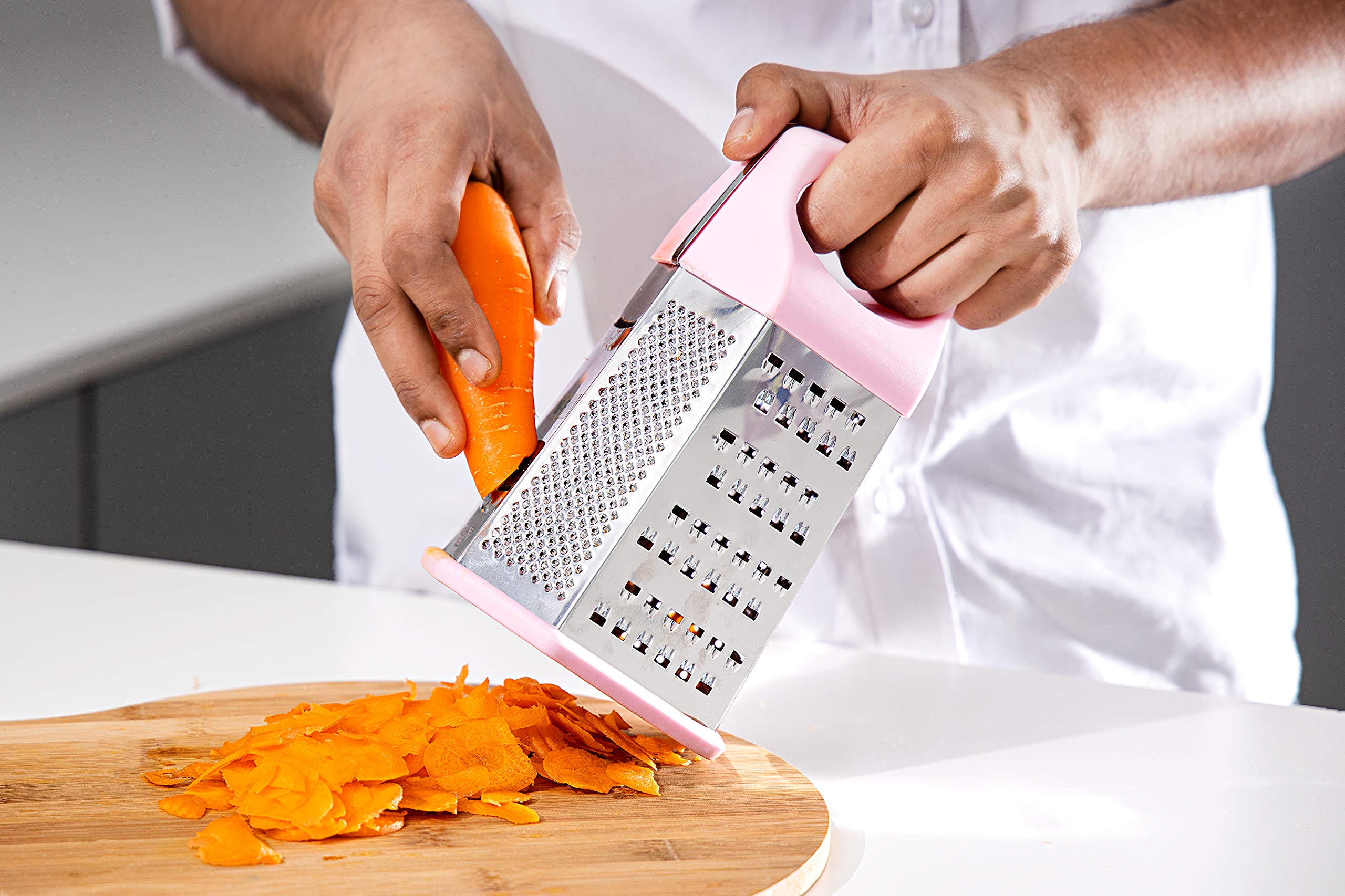 Delcasa6-Sided Box Cheese Grater, Stainless Steel