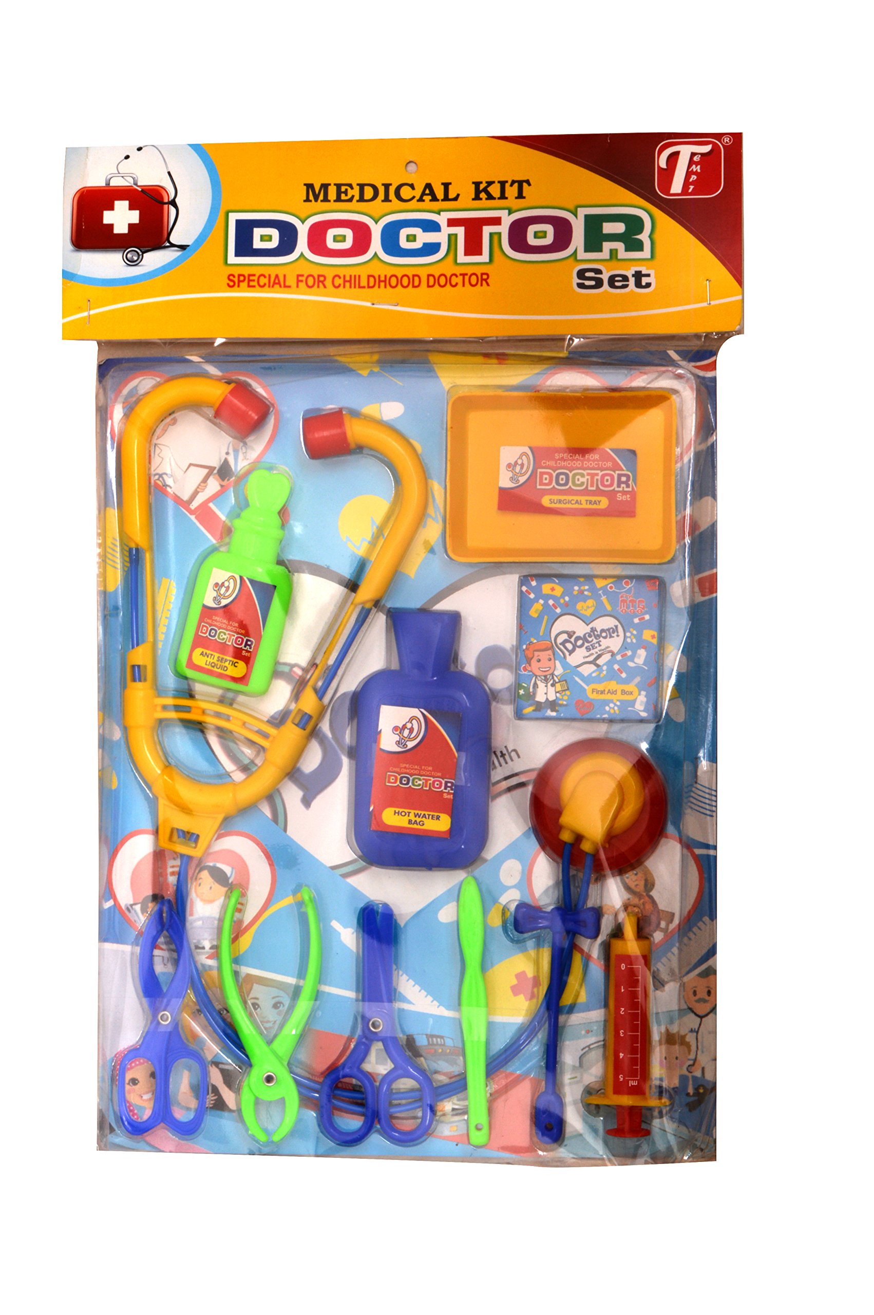 TEMPT® - Doctor Set, Medical Kit Multi Color, Toy Game