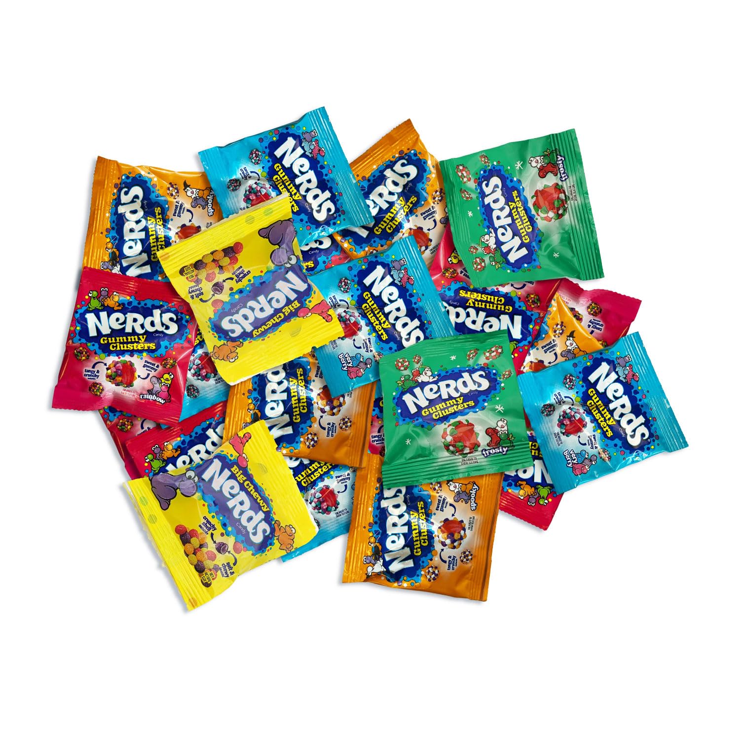 Nerds Assorted Gummy Clusters - 1 lbs Individually Wrapped Candy Pack - 29 Pieces - Classic & Delicious Gummy Candy for Back-to-School Party, Movie Nights, Birthdays, Pantry & Baby Showers