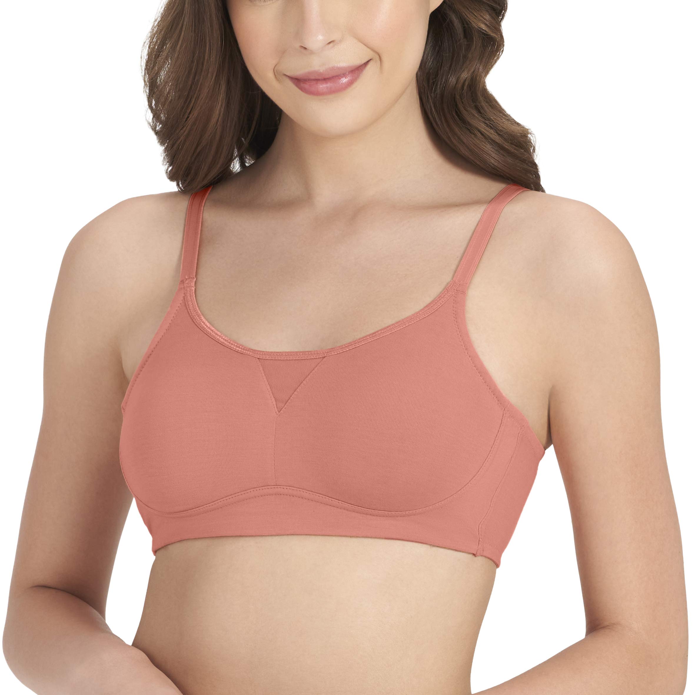 Non-Padded Wirefree Cotton Full Coverage Cotton Bra