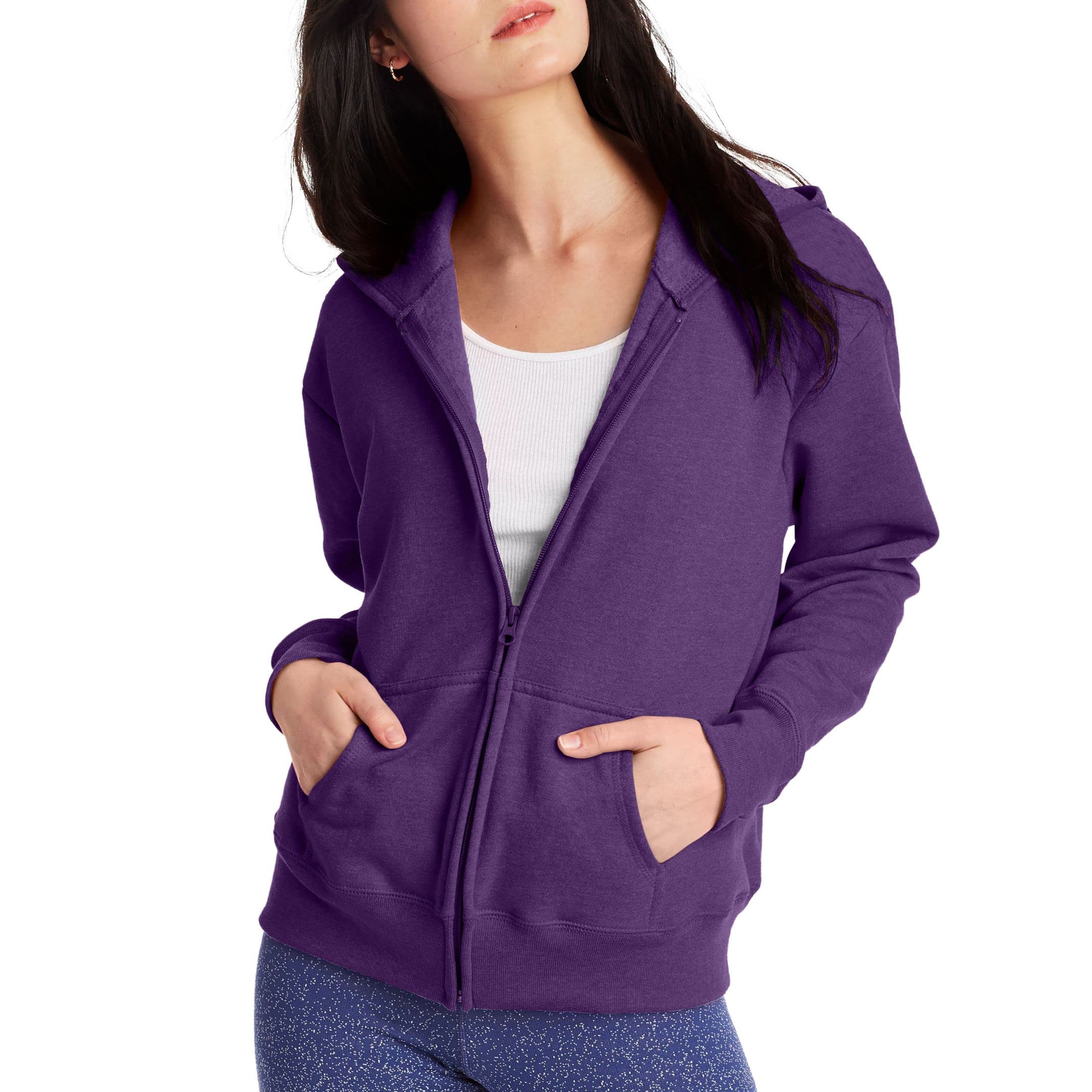 HanesWomen's EcoSmart Full Zip Hooded Sweatshirt