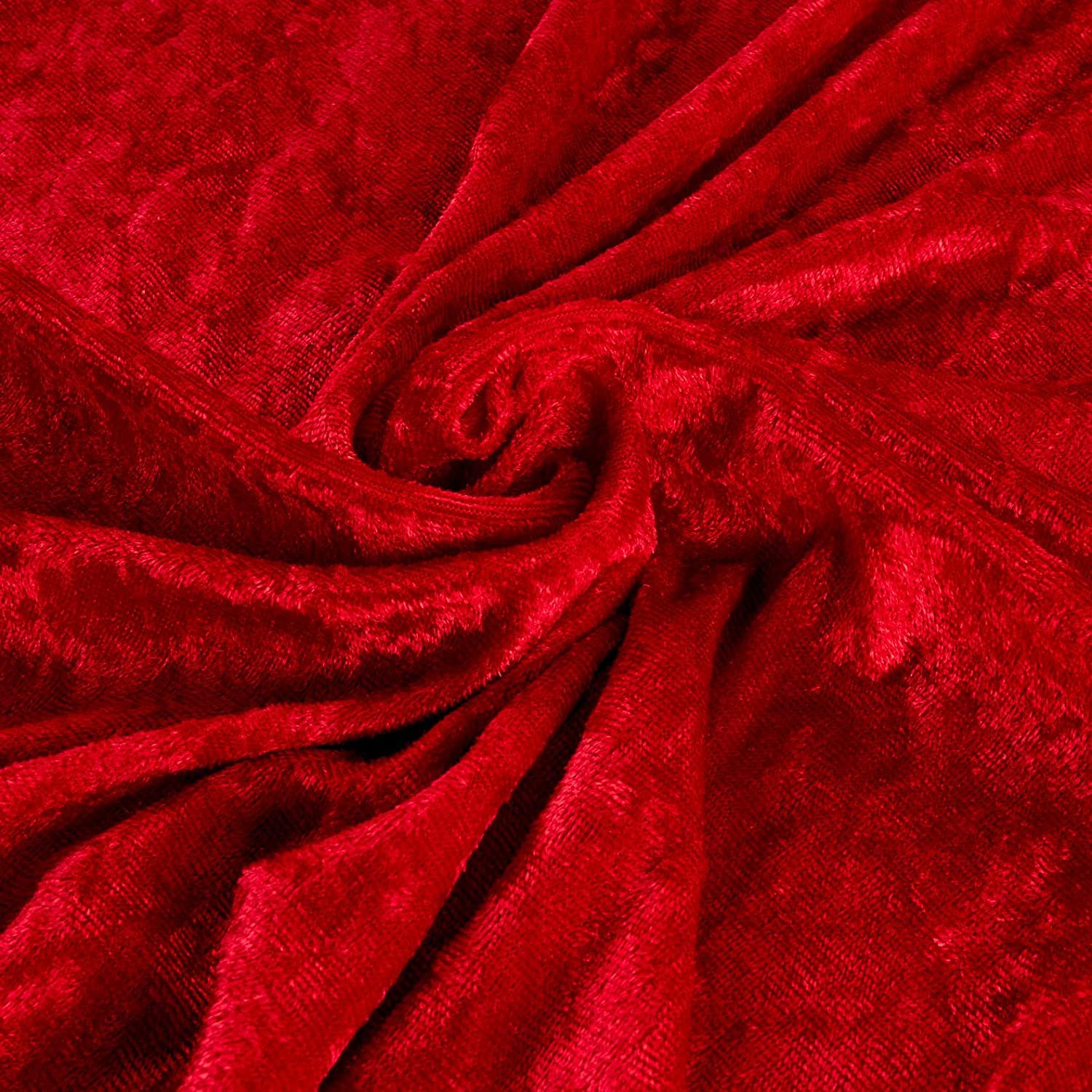 Strala Unstitched Premium Soft Velvet Solid Fabric Piece Decorative Cloth Material For Home Decor (Red) 1.5Mtr X 1Mtr (60 X40 Inch) (Red)