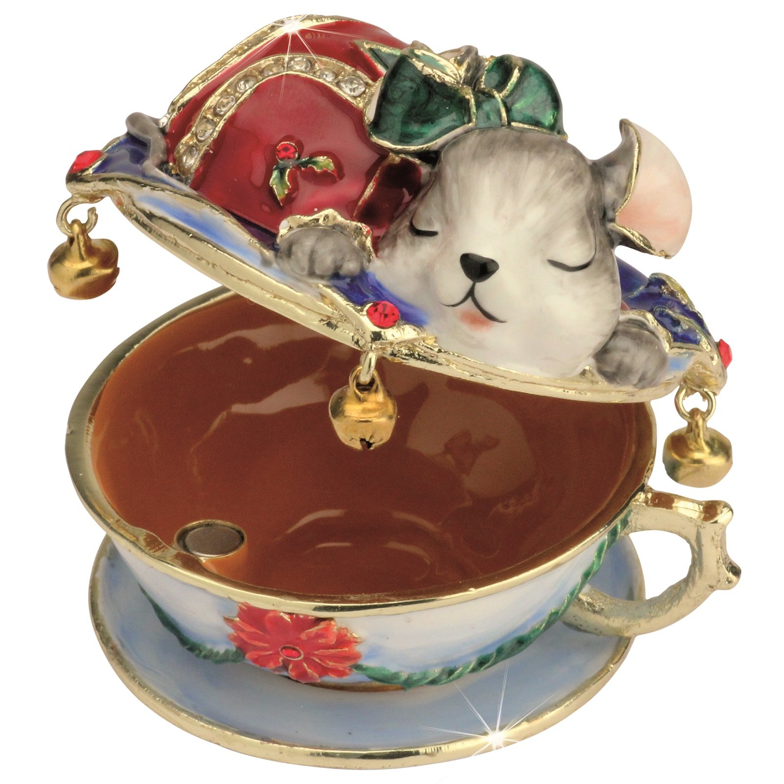 Arora Craycombe Trinkets 6032 Mouse in A Teacup, Multicolour, One Size