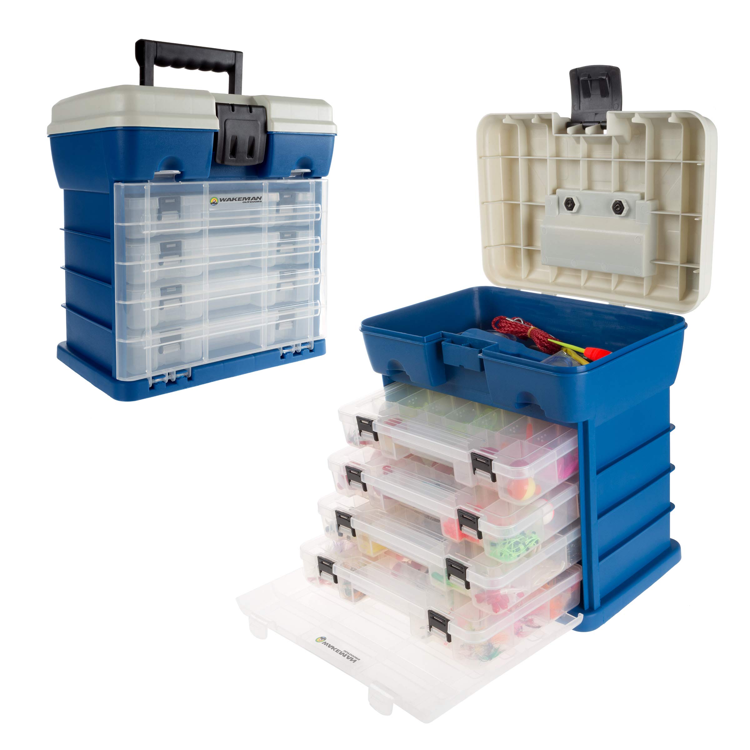 Tackle Box Organizer - Durable Plastic Storage Tacklebox and Craft Supplies by Wakeman.