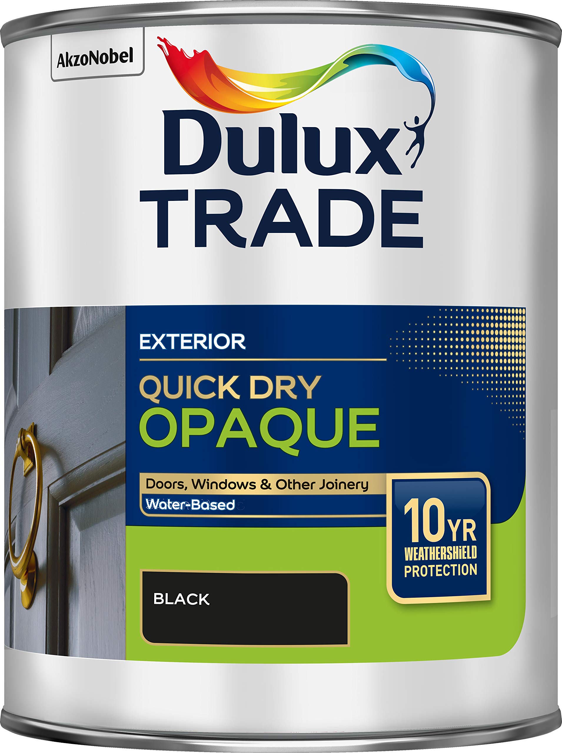 Dulux Trade Weathershield Aquatech Opaque Black 1L