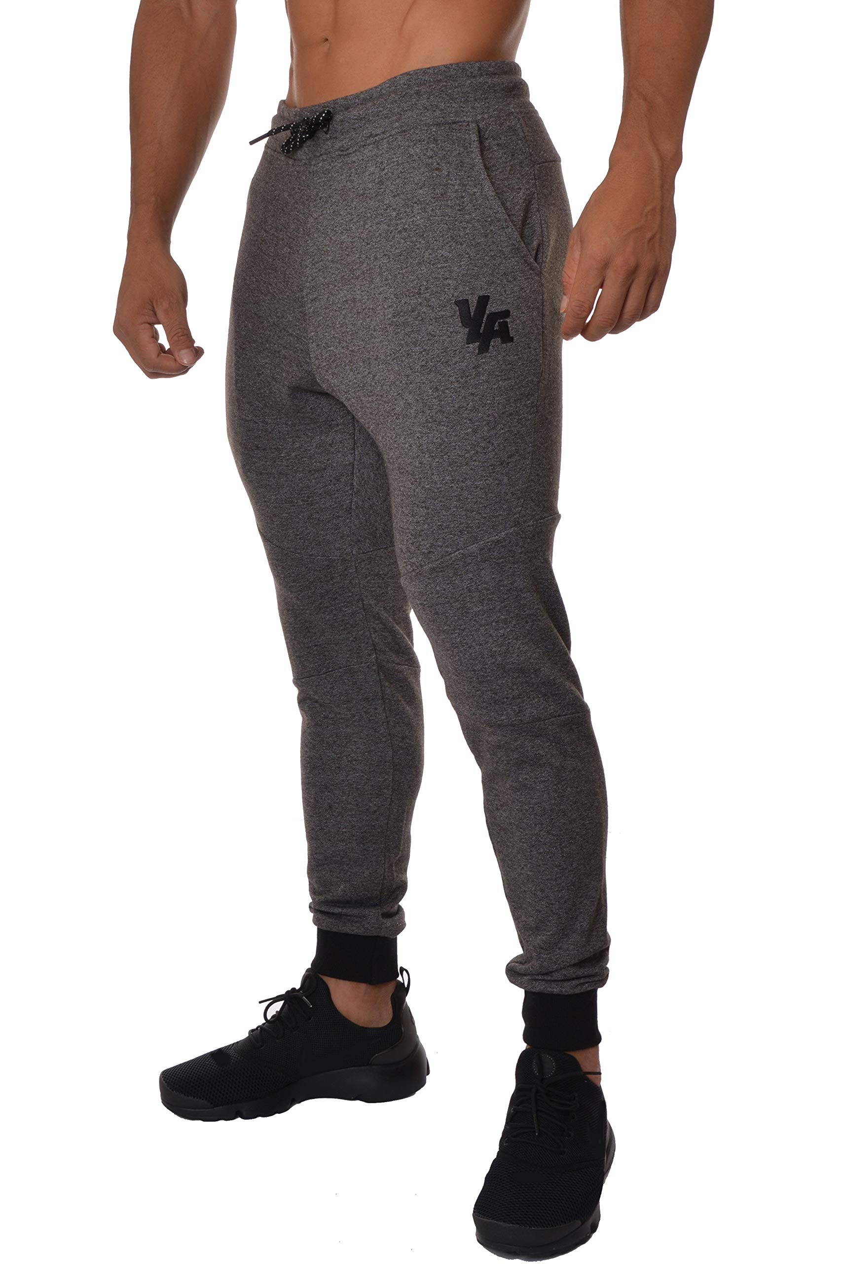 Slim Fit Joggers for Men | French Terry Cotton Skinny Tapered Sweatpants | Gym Sports Activewear Workout Clothes 2o2