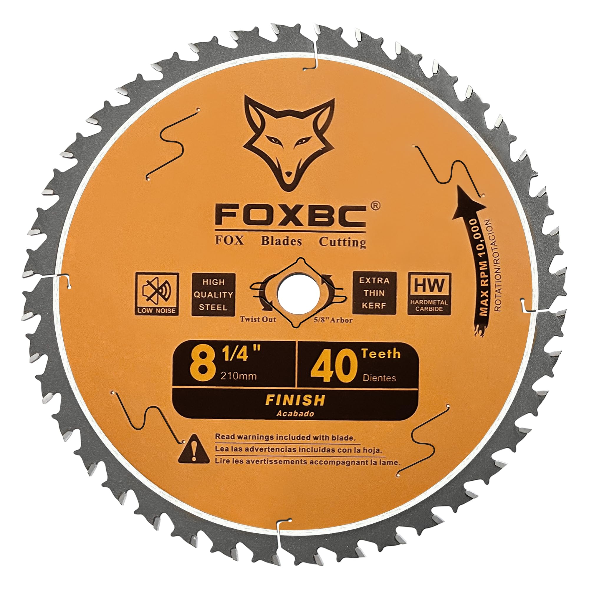 FOXBC 8-1/4 Inch Table Saw Blade 40 Tooth, Replacement for Freud Diablo D0840, DeWalt DWA181440 Finishing Circular Saw Blade, DeWalt DWE7485 Table Saw with 5/8" Arbor, Diamond Knockout