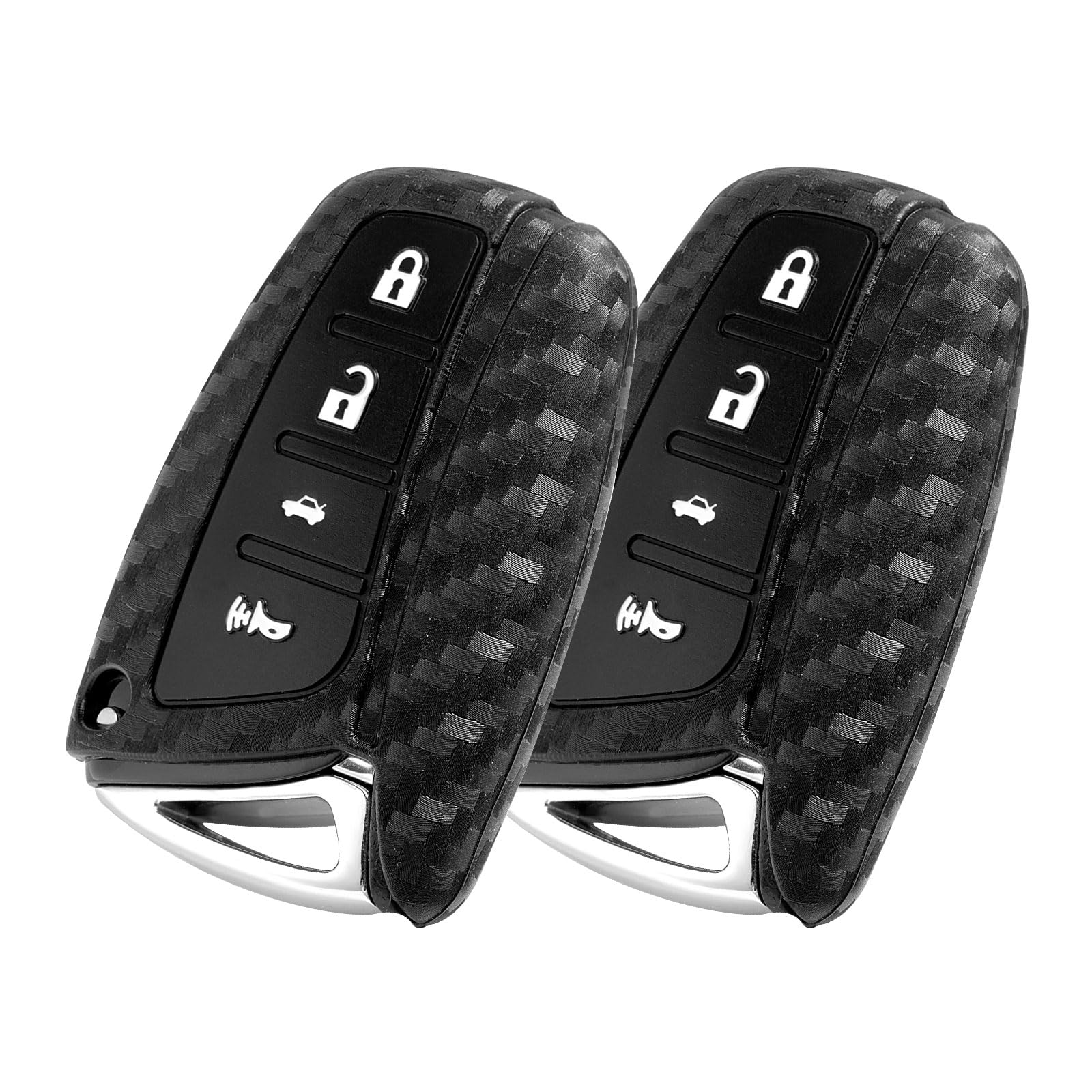 2 Pcs Key Fob Cover Case Compatible with Hyundai Azera EQUUS Genesis Santa FE Santa FE Sport Sante FE Sante FE Sport 4 Button Keyless Entry Remote