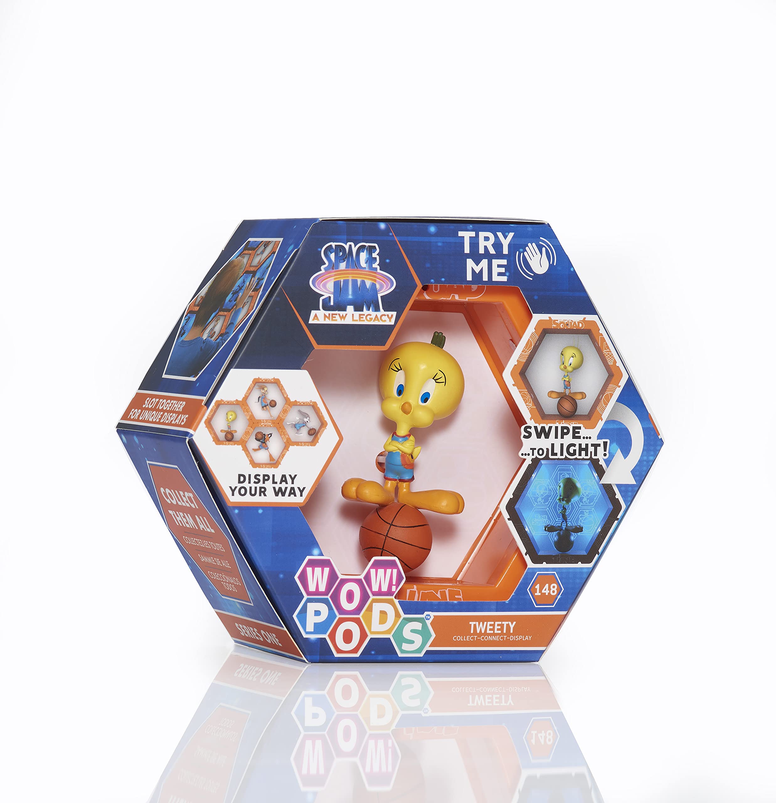 WOW! PODS Space Jam: A New Legacy - Tweety Pie | Light-Up Bobble-Head Figure | Official Warner Bros Collectables, Toys and Gifts for Boys and Girls, Aged 5+