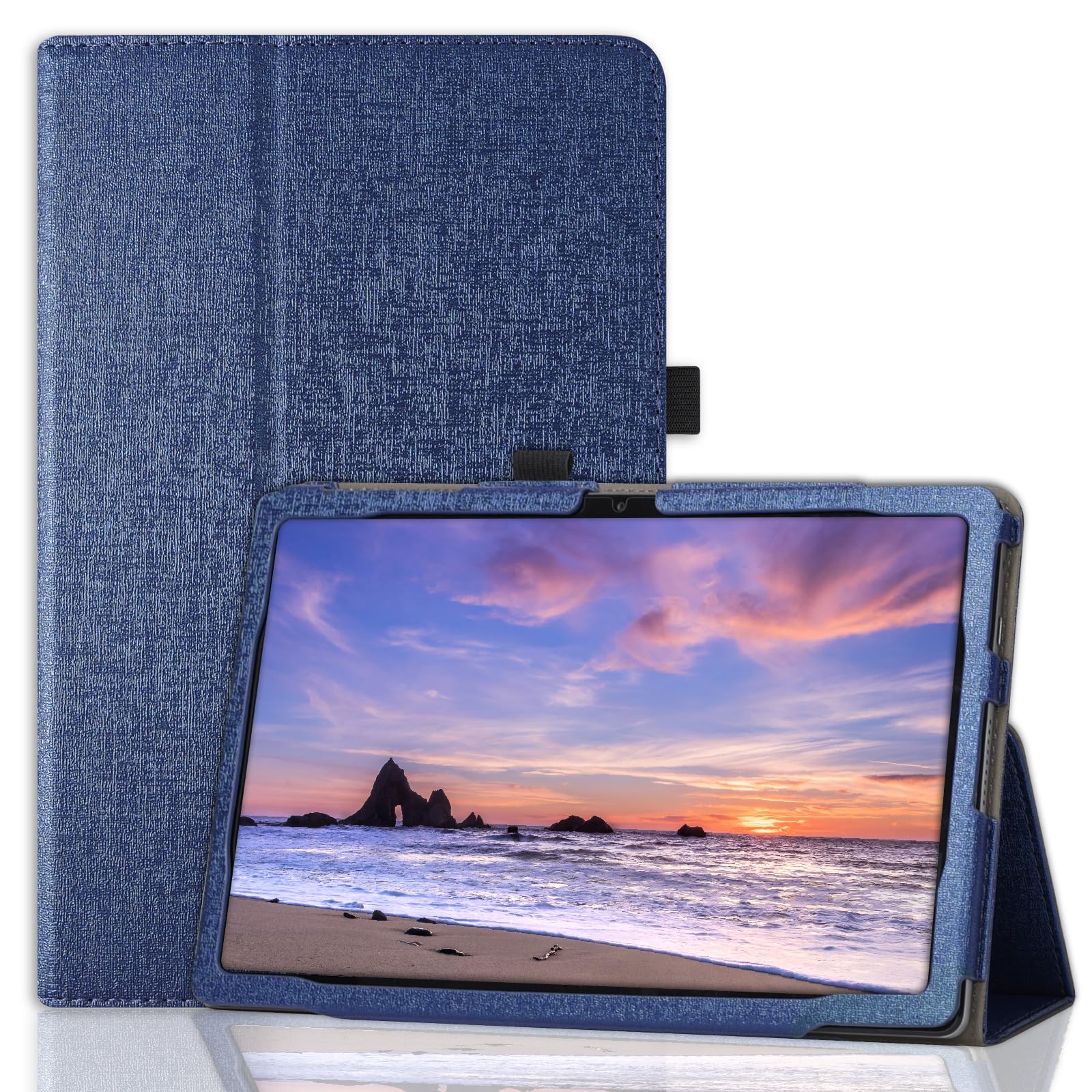 JKhandy Case for Onn. 11" Tablet Pro (2023 Model:100110027) - Folio PU Leather Stand Cover with Pencil Holder, Blue