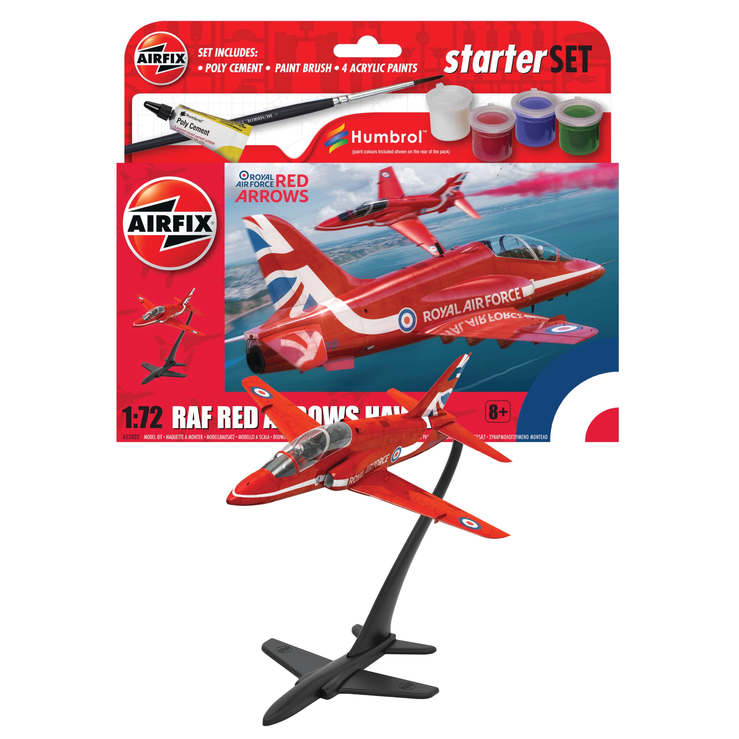 AirfixA55002 Small Beginners Gift Set Red Arrows Hawk